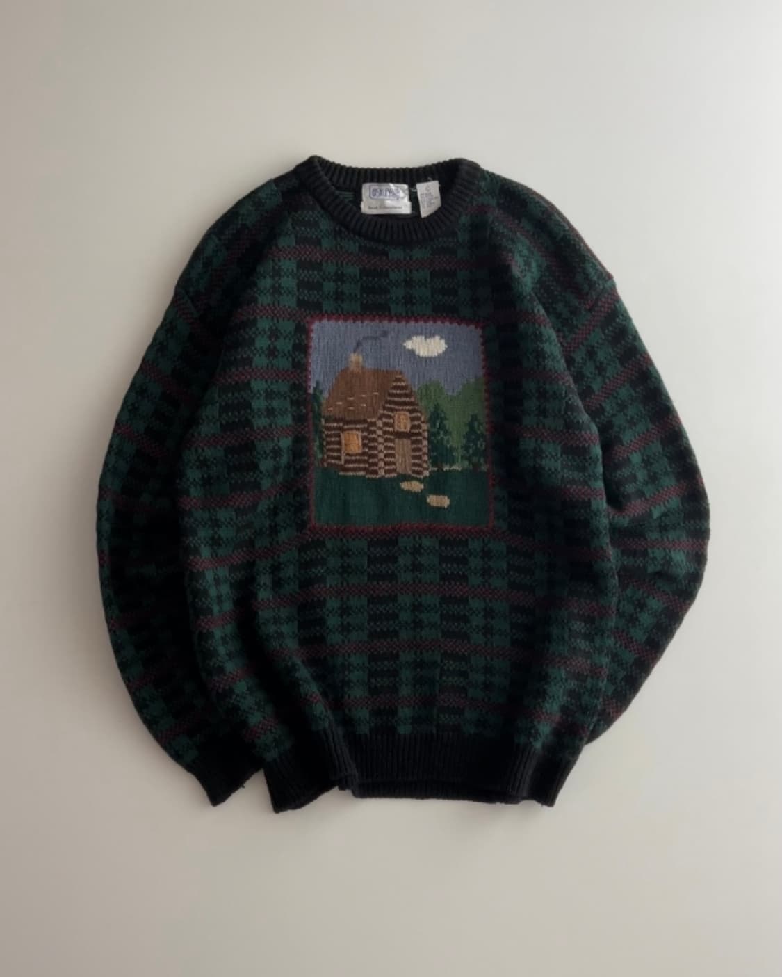 애슐리 린넨 혼방 핸드 자수 니트 스웨터 L 상품이미지1