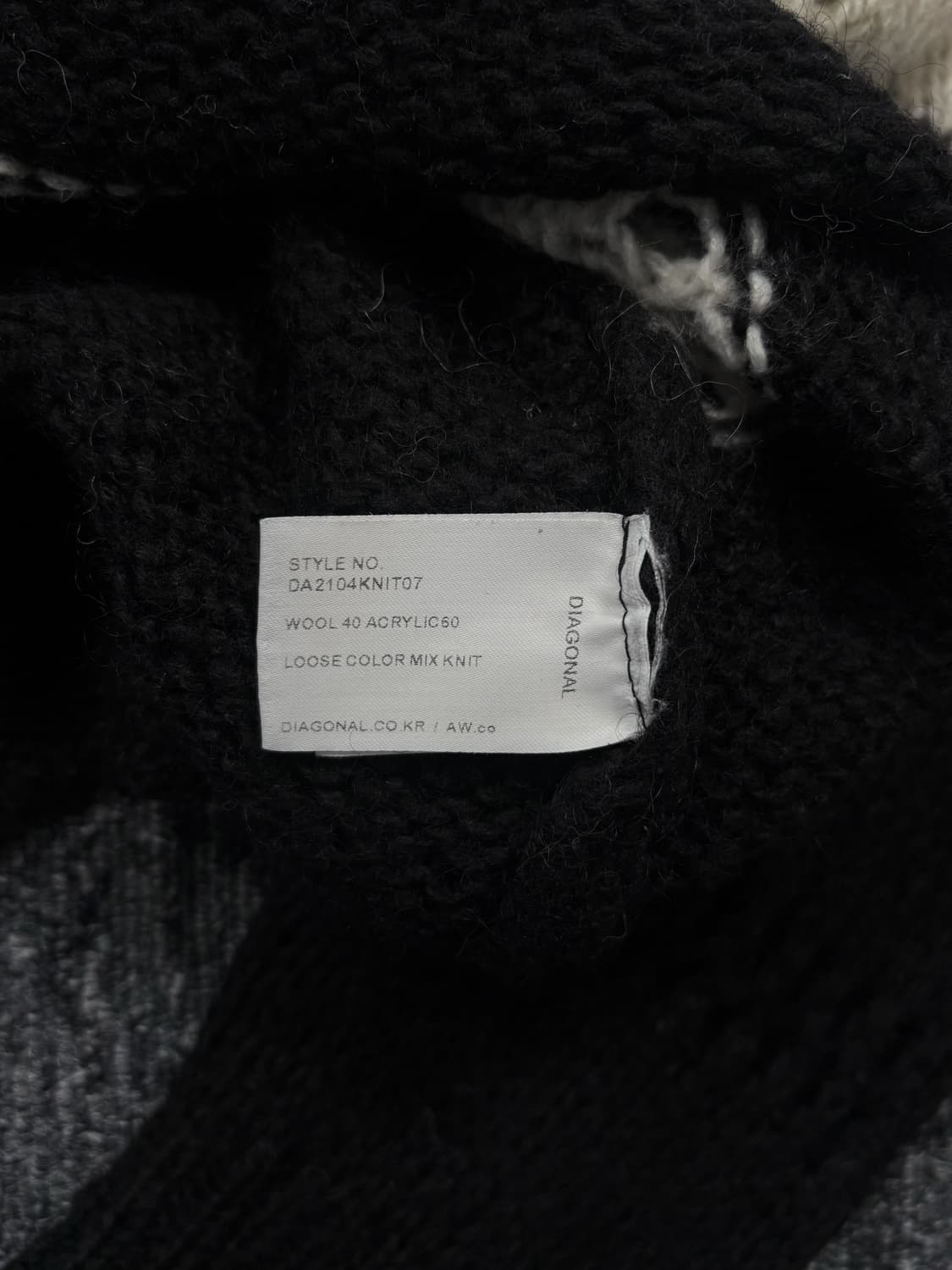 다이애그널 루즈 컬러 믹스 니트 상품이미지6