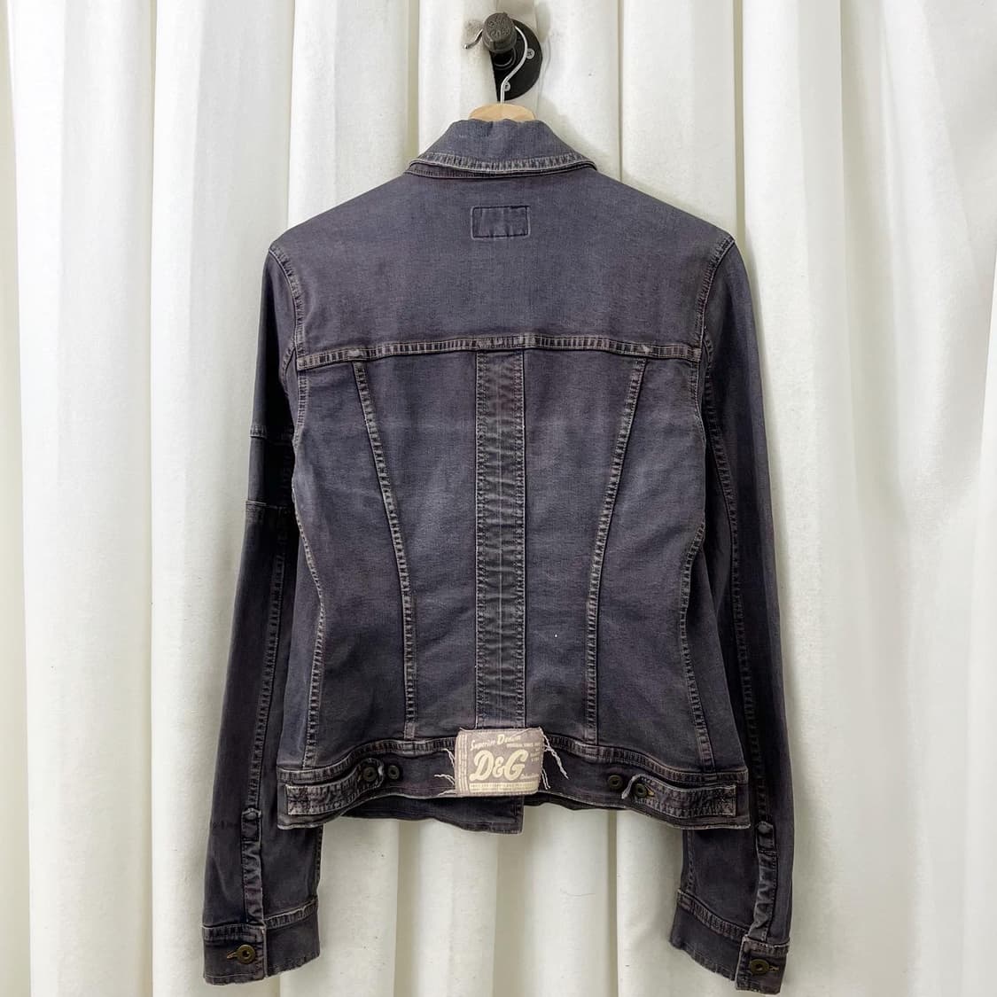 돌체앤가바나 흑청 멀티지퍼 트러커 자켓 상품이미지5