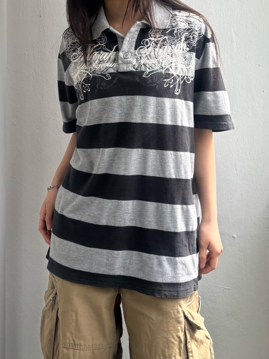 Majah flavah Graphic Stripe Top 상품이미지4