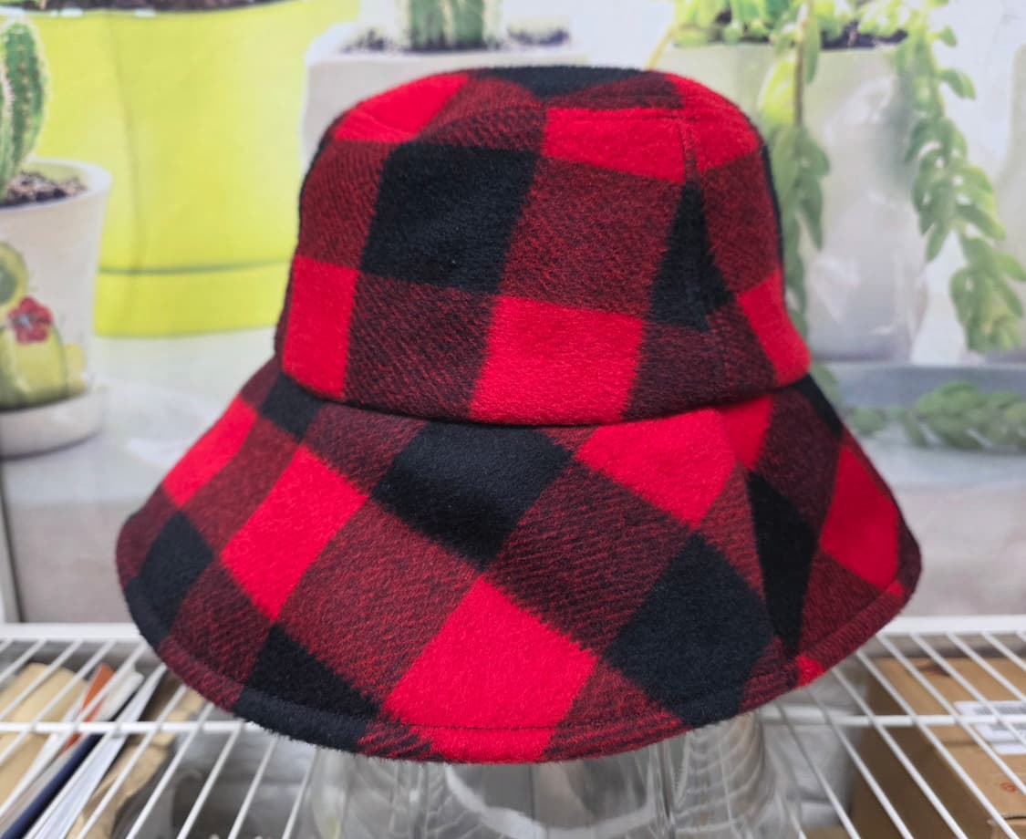 럭키슈에뜨 여성 겨울모자 울 체크모자 버킷햇 KG49 상품이미지4