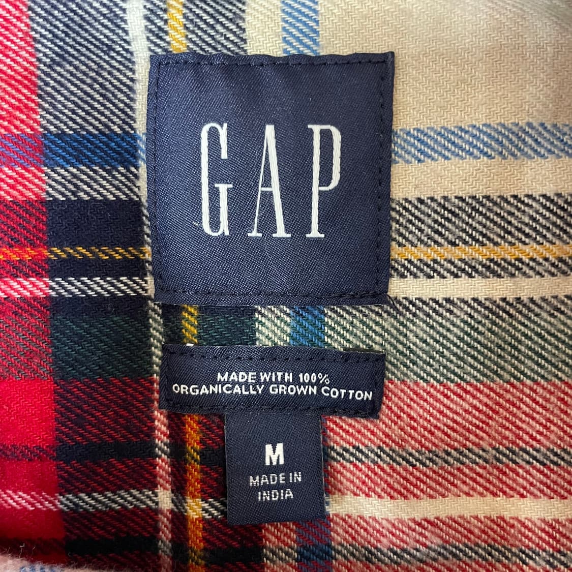 GAP 갭 체크 원포켓 긴팔 셔츠 M 상품이미지4