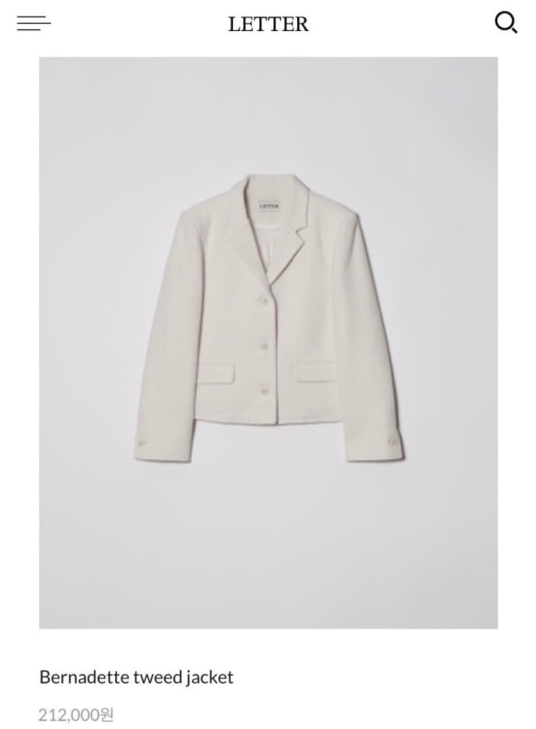샵레터 버나뎃 트위드 자켓 상품이미지2