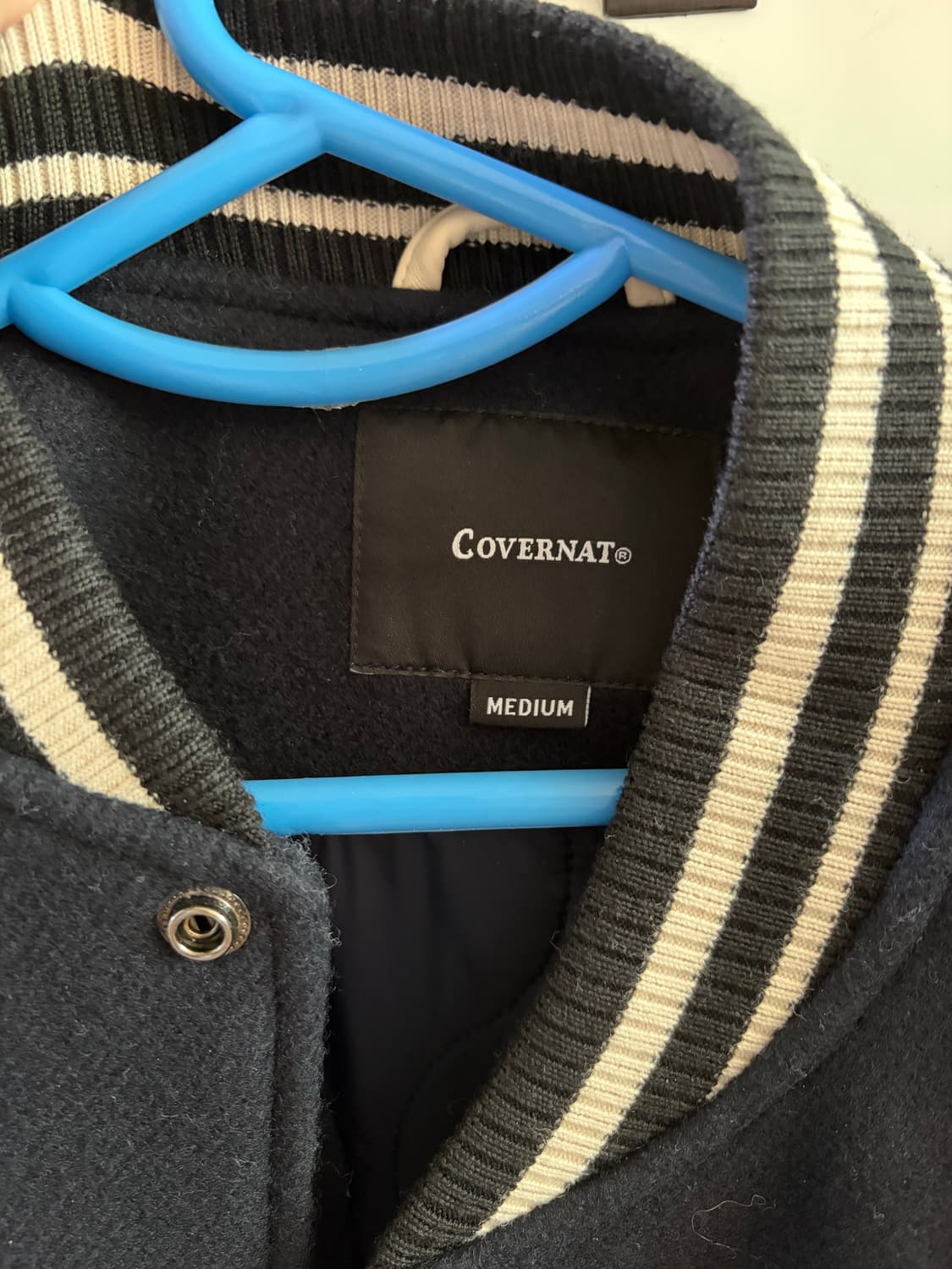 커버낫 빅 C 로고  네이비 m사이즈 바시티 자켓 상품이미지5