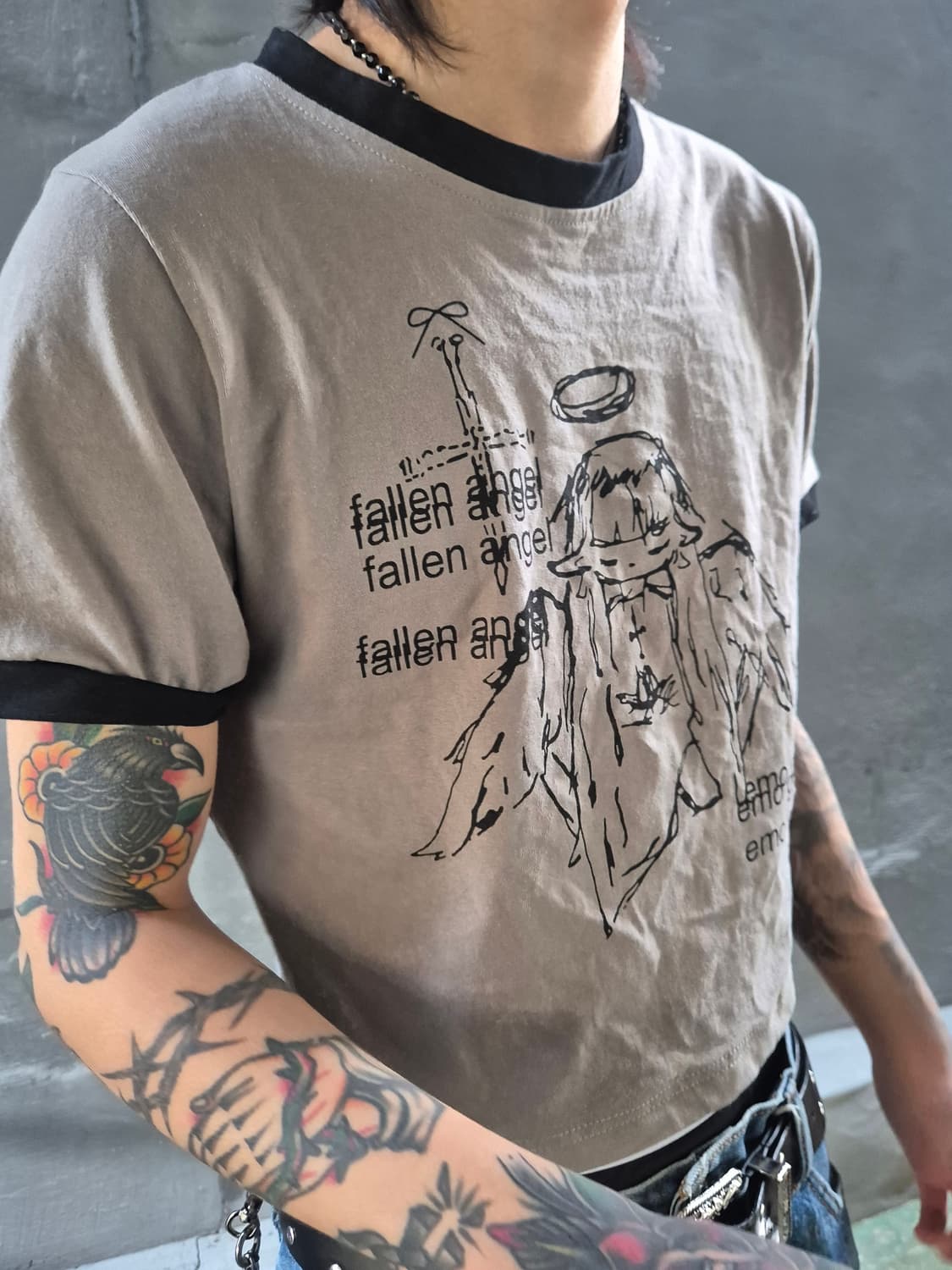 [vintage] emo angel half sleeve 상품이미지2