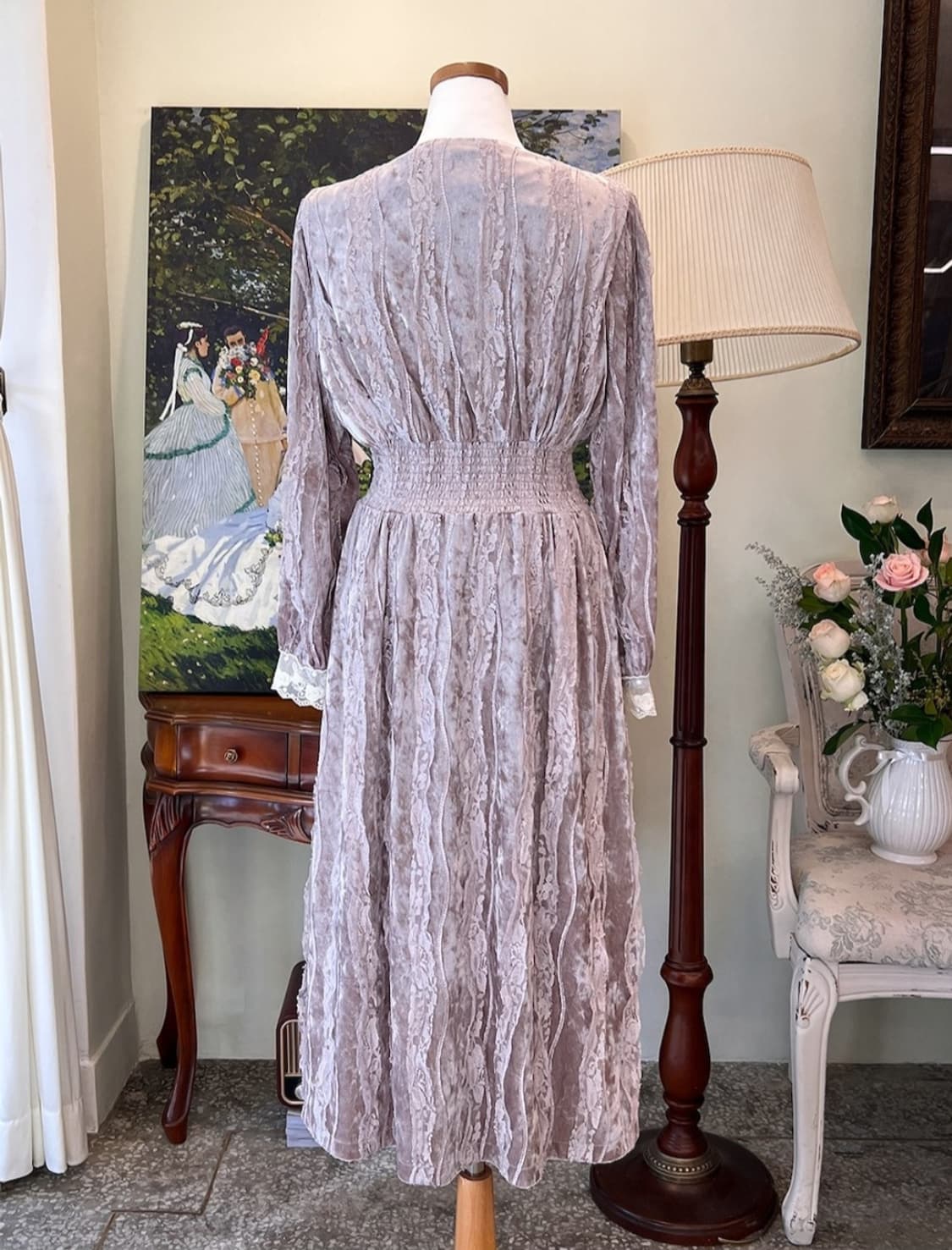 레트로문 데뷔탕트 벨벳롱원피스 상품이미지7