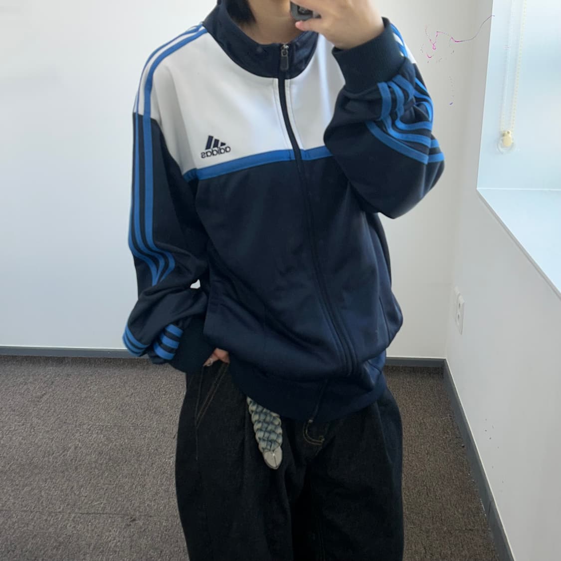 Adidas 아디다스 블루 네이비 배색 져지 상품이미지2