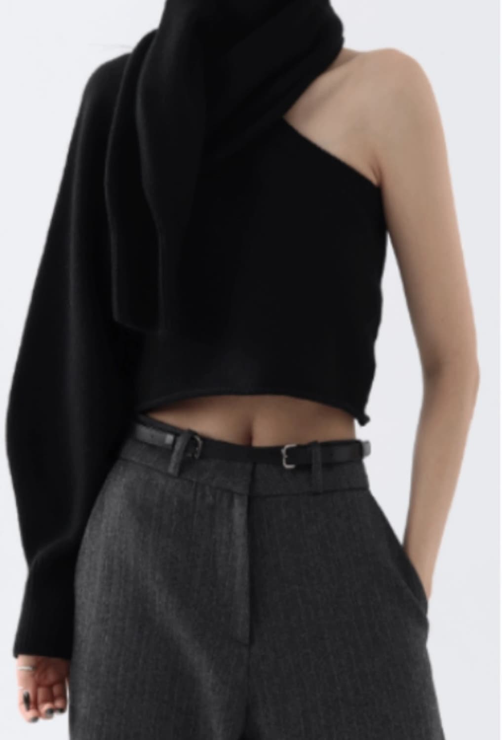 [트리밍버드] 레이어드 폴라니트 세트 Blue Gray 판매합니다 상품이미지1