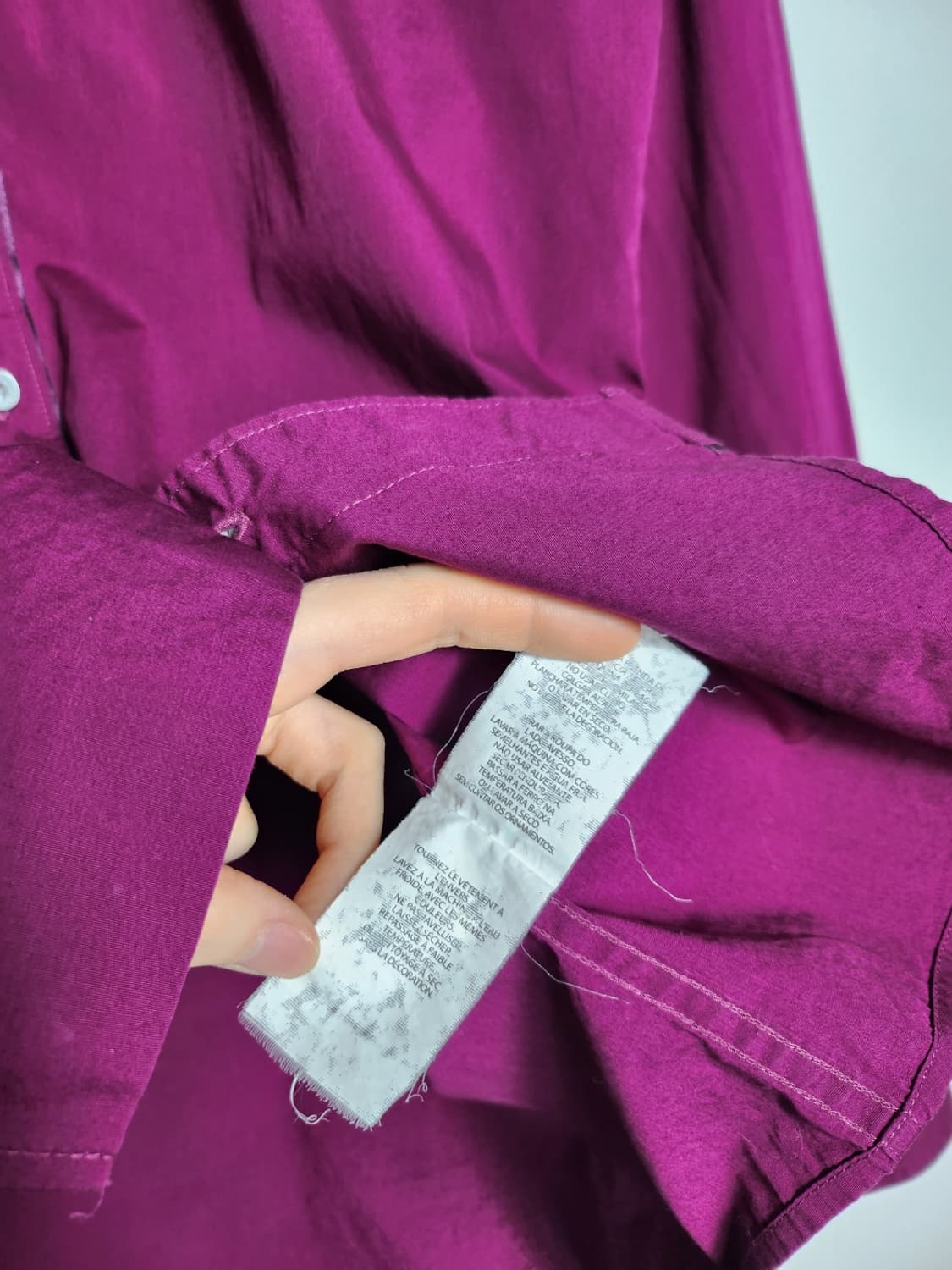 L 아르마니 익스체인지 와인색 셔츠 상품이미지4