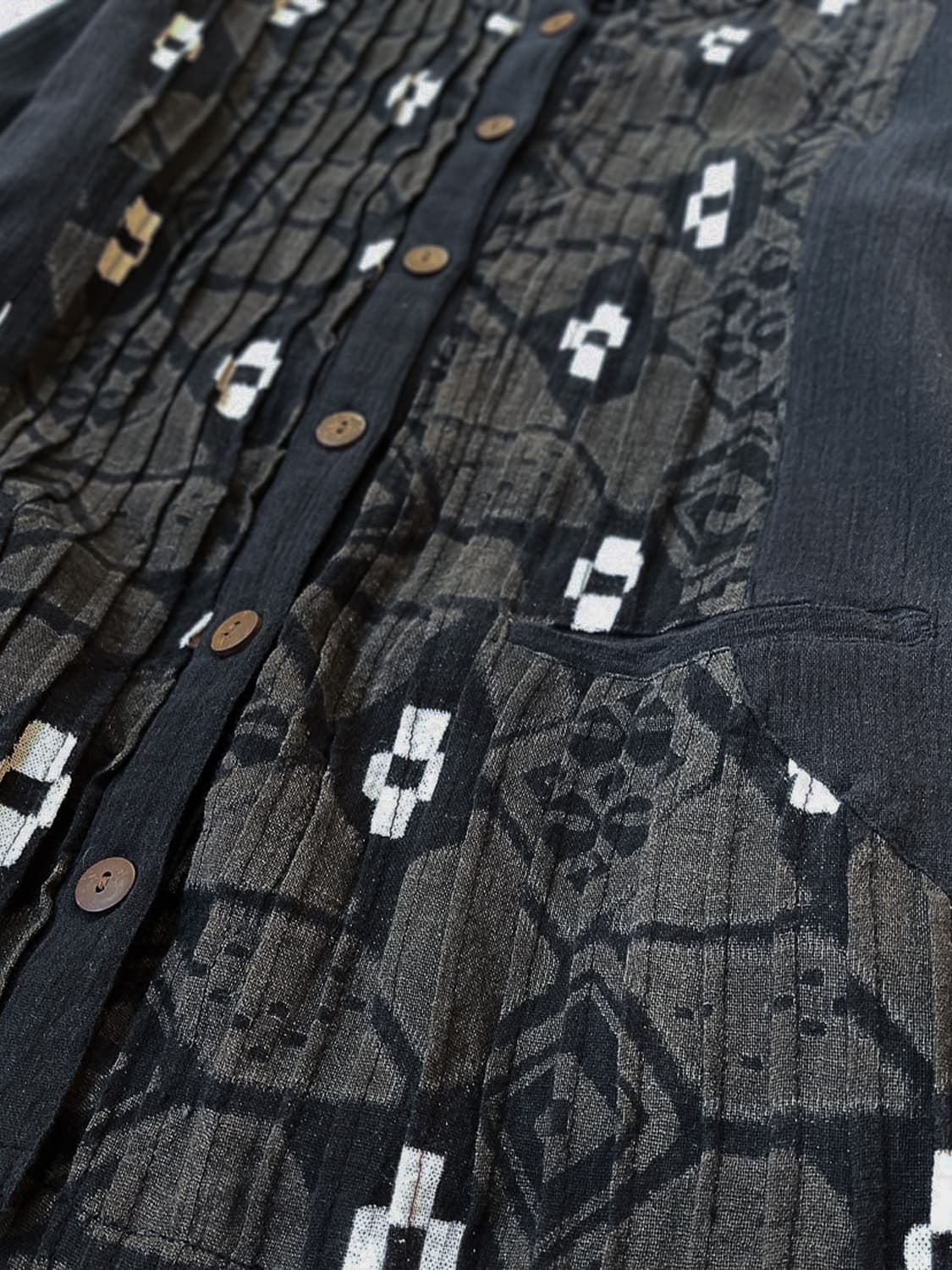 Linen Ethnic Wood Button Shirt 0278 상품이미지3