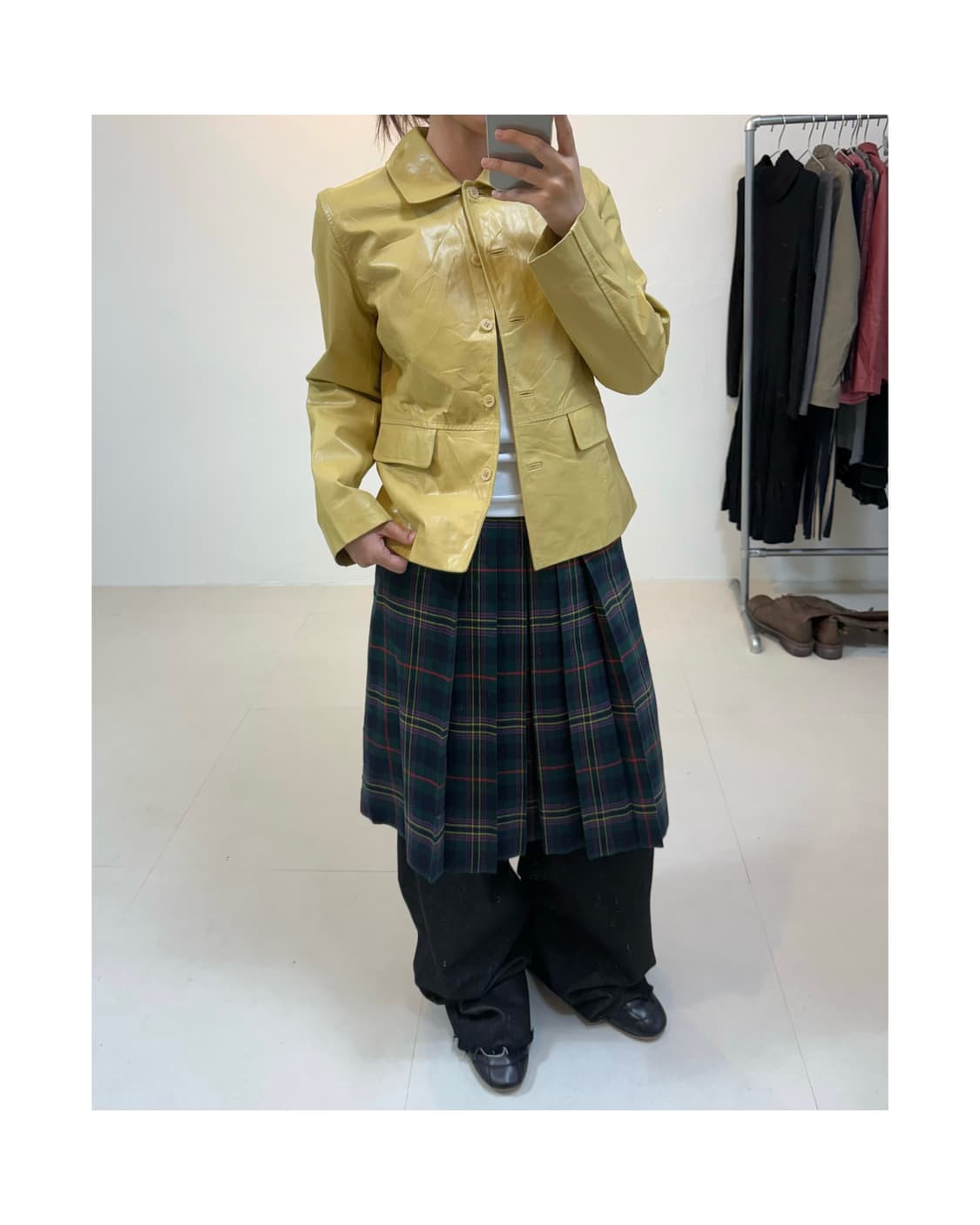빈티지 cow leather 자켓 상품이미지4