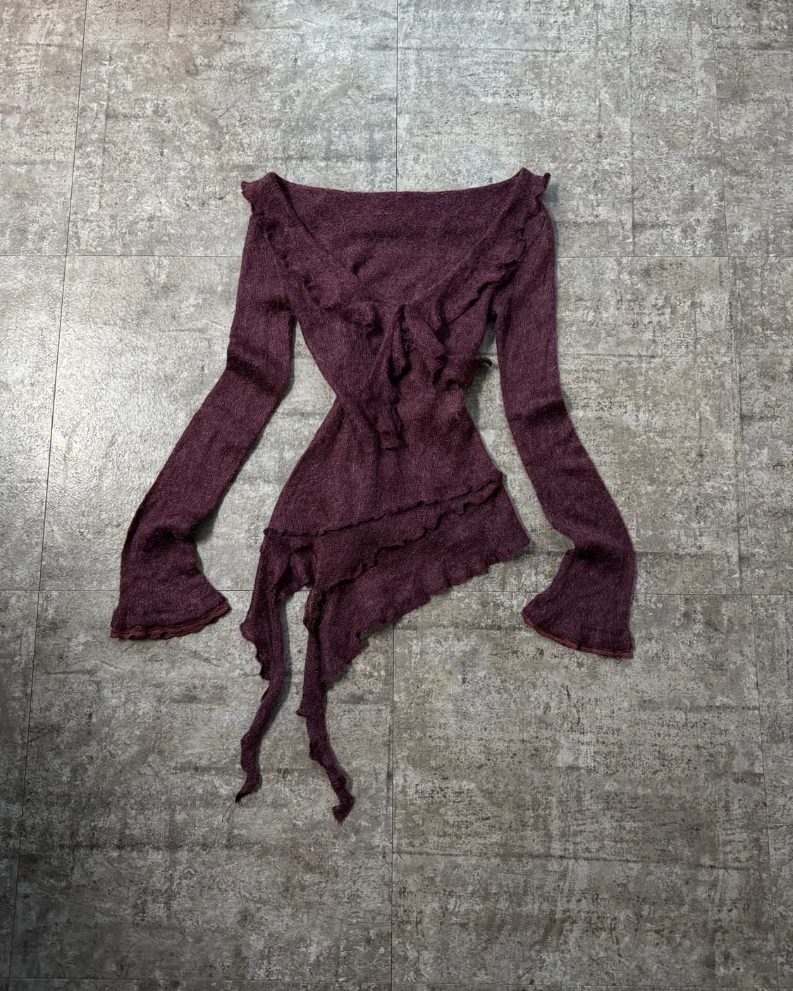 이태리 메이드 러플 니트 플로럴 스커트 2pcs SET 상품이미지7