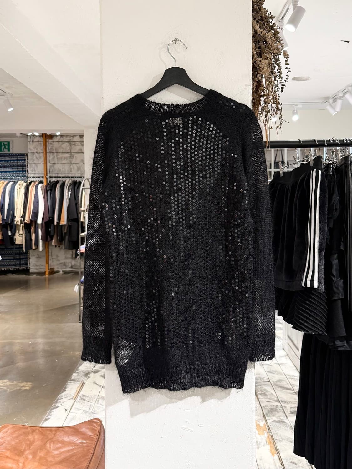 준야 와타나베 블랙 시퀸 니트 스웨터 상품이미지6