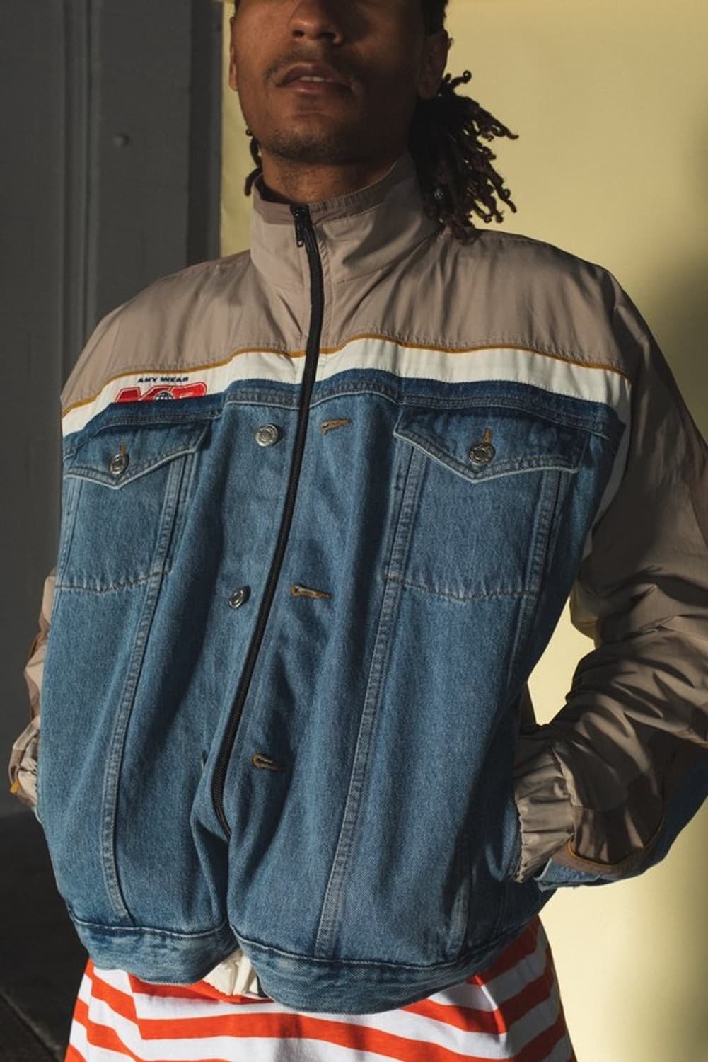 마틴로즈 트랙 데님 하이브리드 자켓 M 상품이미지3