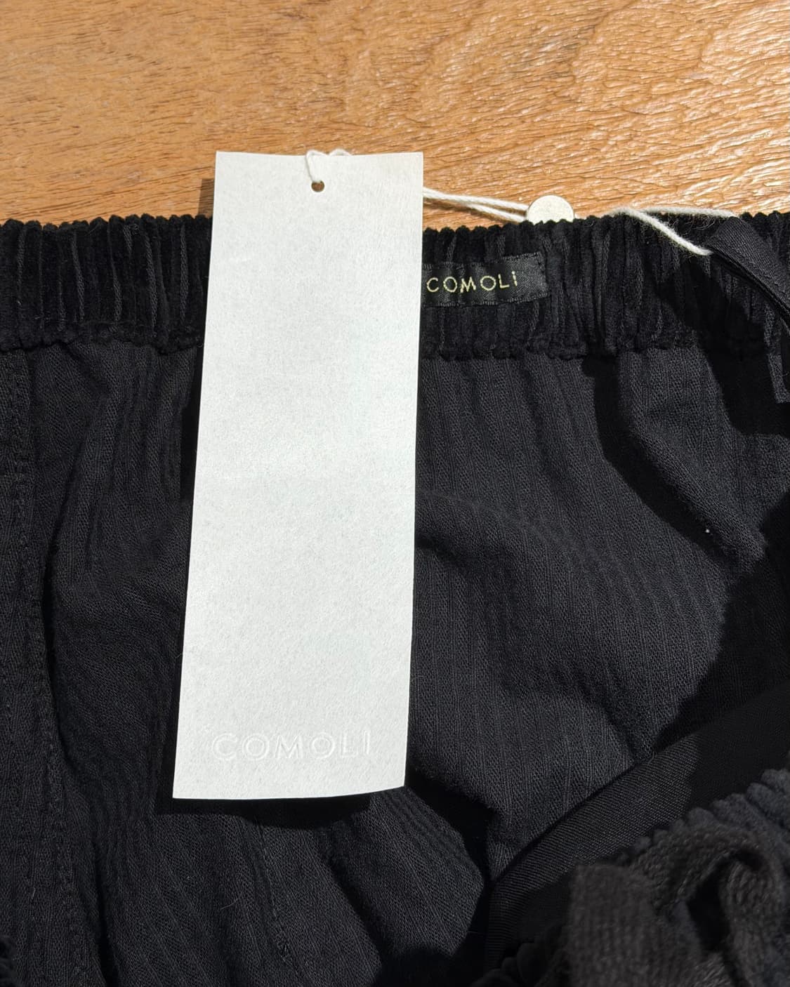 코모리 블랙 코듀로이 밴딩 와이드 팬츠 상품이미지7