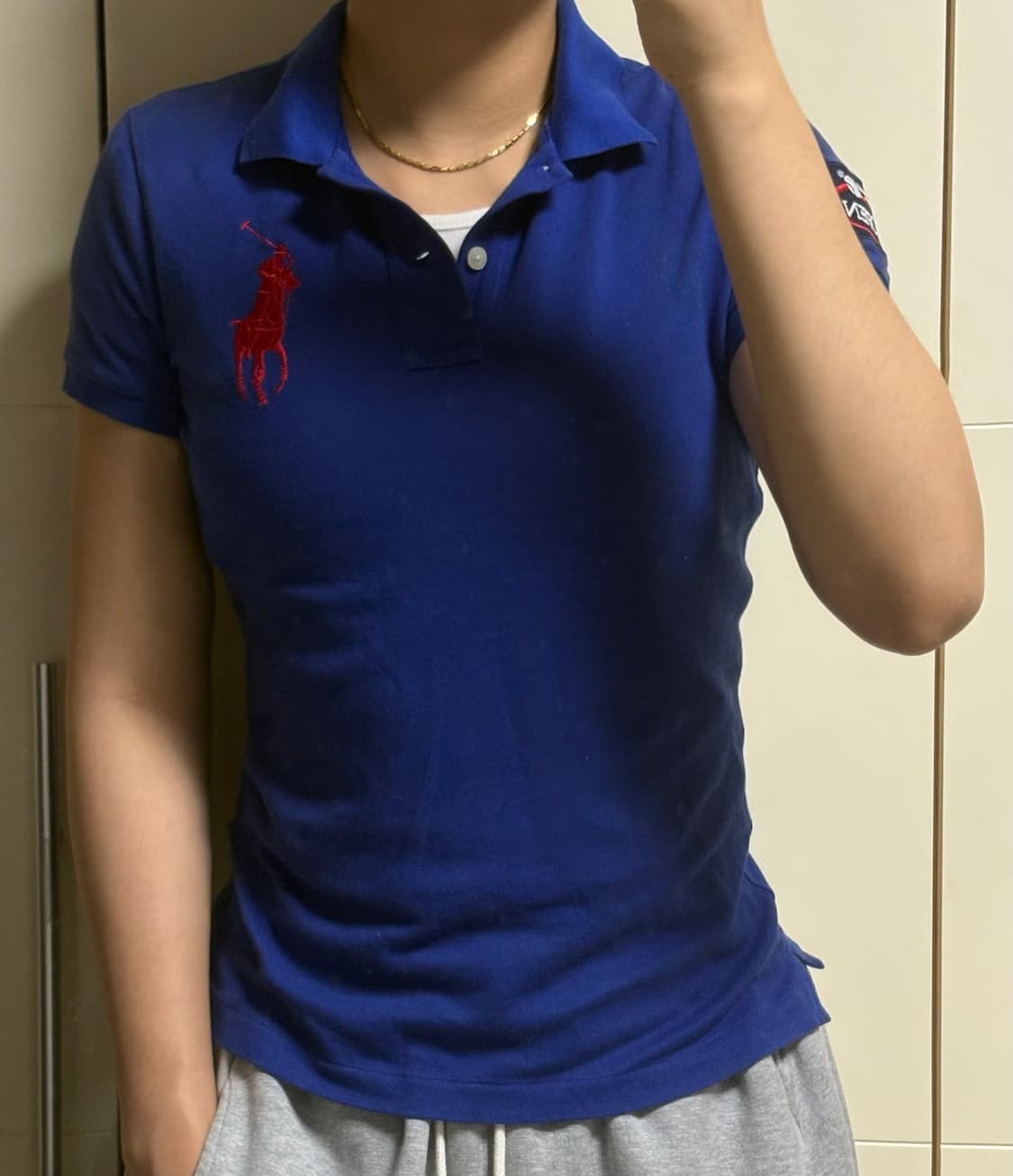 폴로 랄프로렌 빅포니 슬림핏 네이비 카라티 상품이미지1