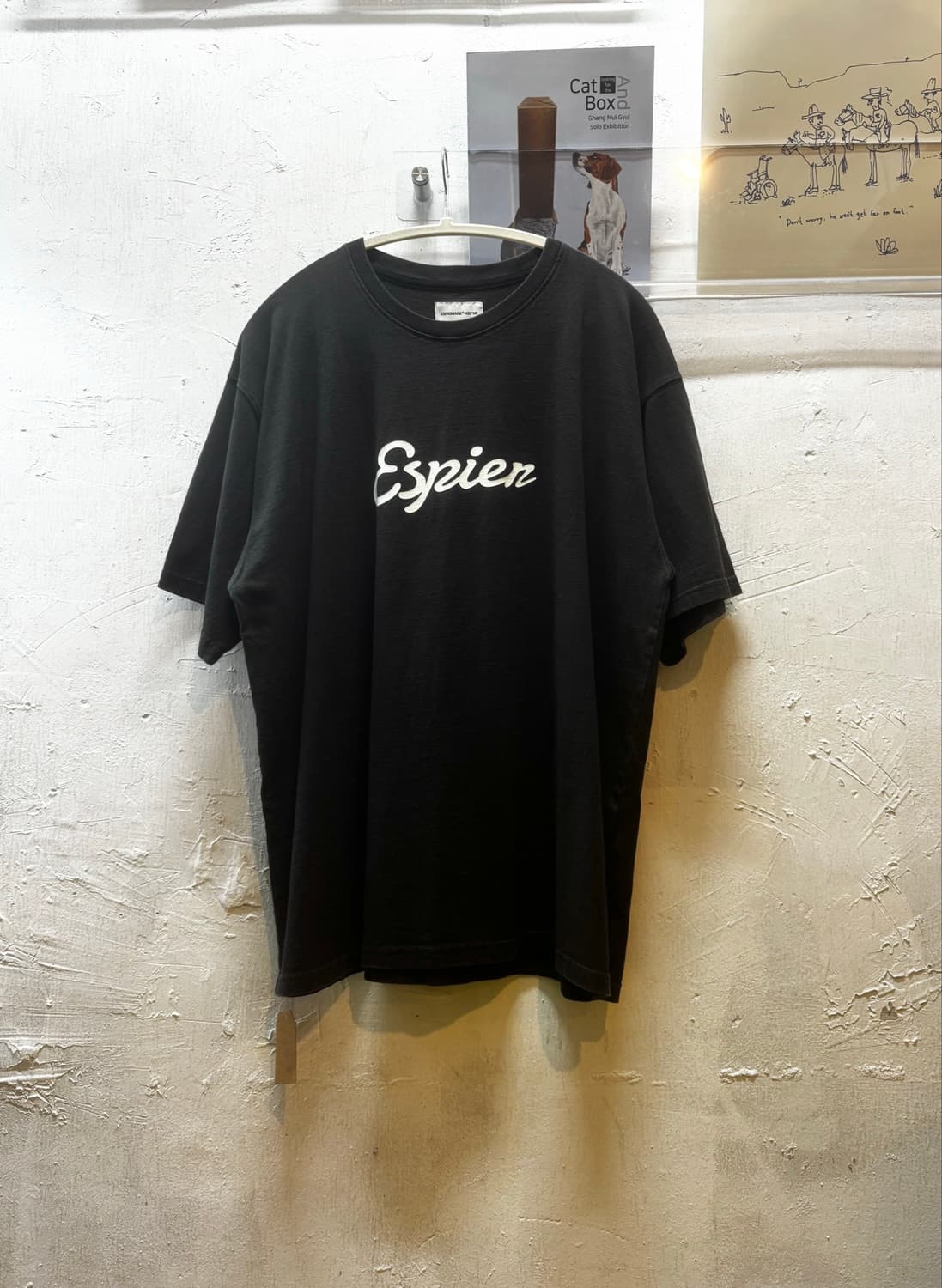 에스피오나지 오버핏 티셔츠/빈티지 블랙 상품이미지1