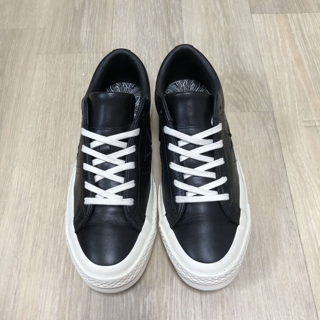 (250) 컨버스 CONVERSE 원스타 레더 블랙 오혁 원스타 블랙 상품이미지10