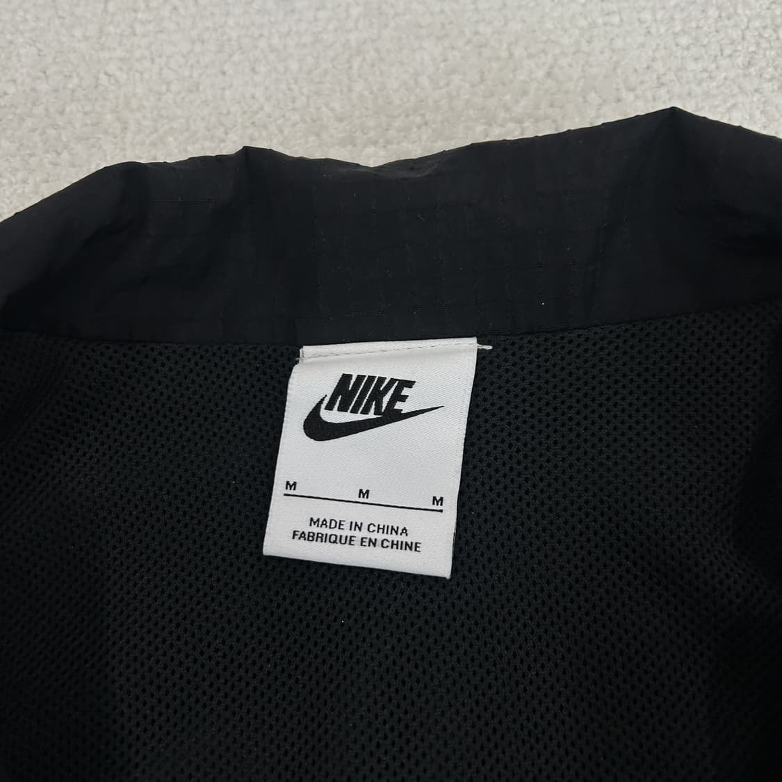 나이키 빅 스우시 크롭 우븐 자켓 블랙 m 상품이미지2