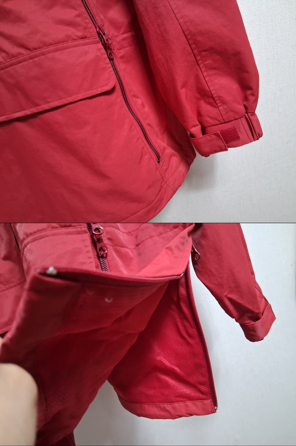 일본빈티지 유니클로 윈드브레이커 반집업 후드 점퍼 M 상품이미지4