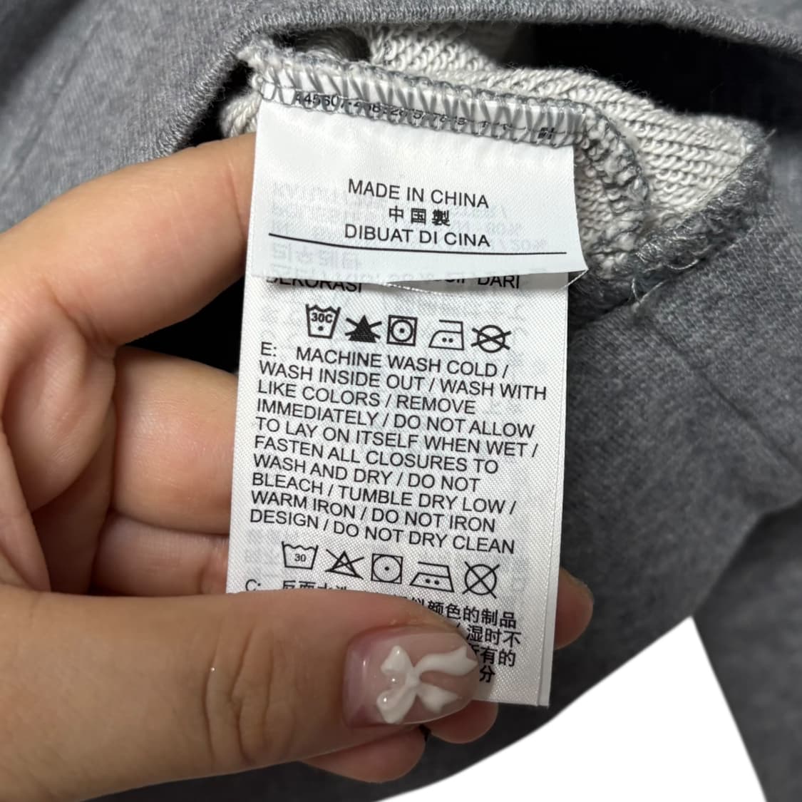 3808 나이키 그레이 핑크 크롭 후드티 상품이미지5