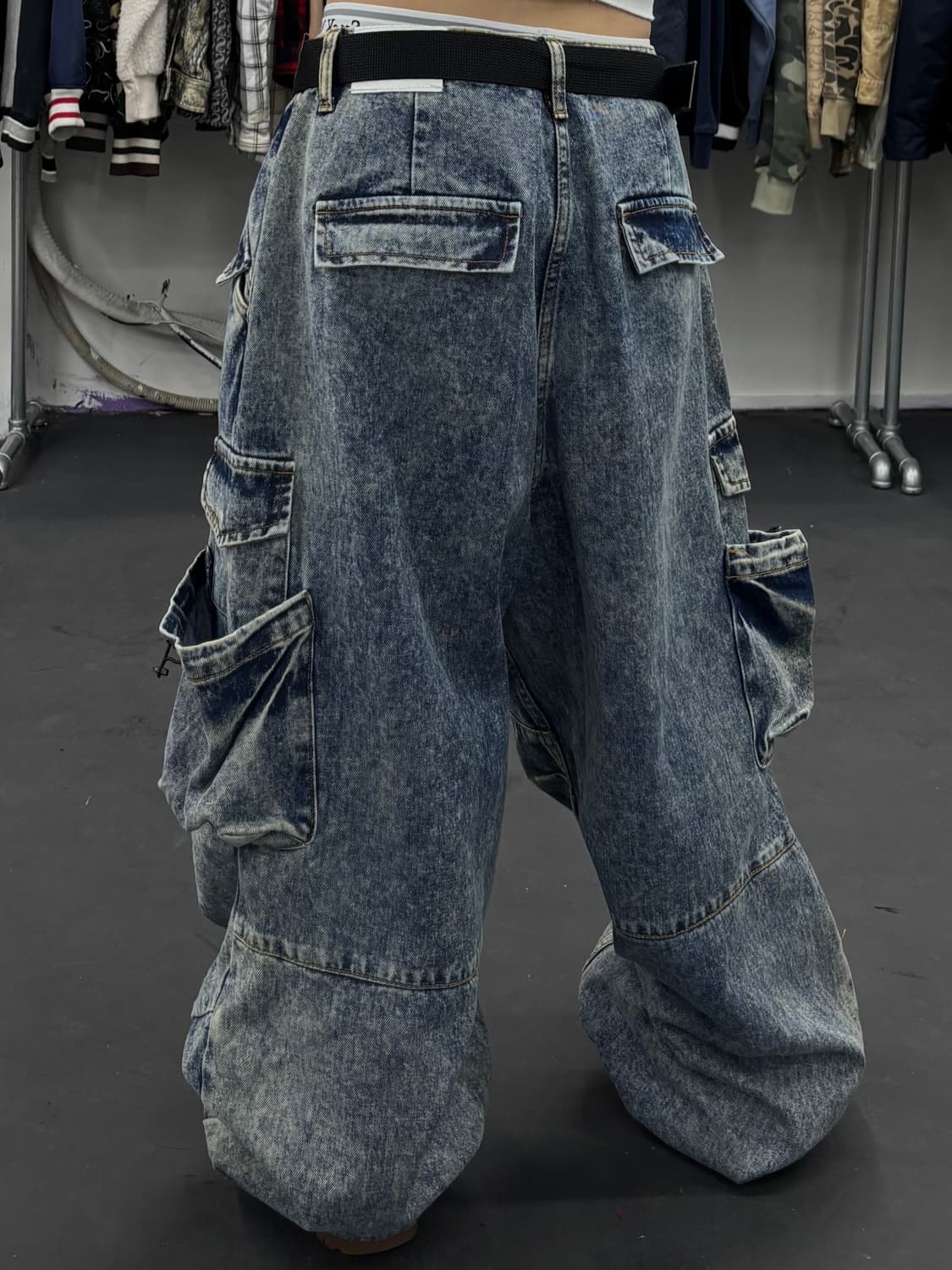 DNSR 멀티포켓 데님 카고팬츠 상품이미지5