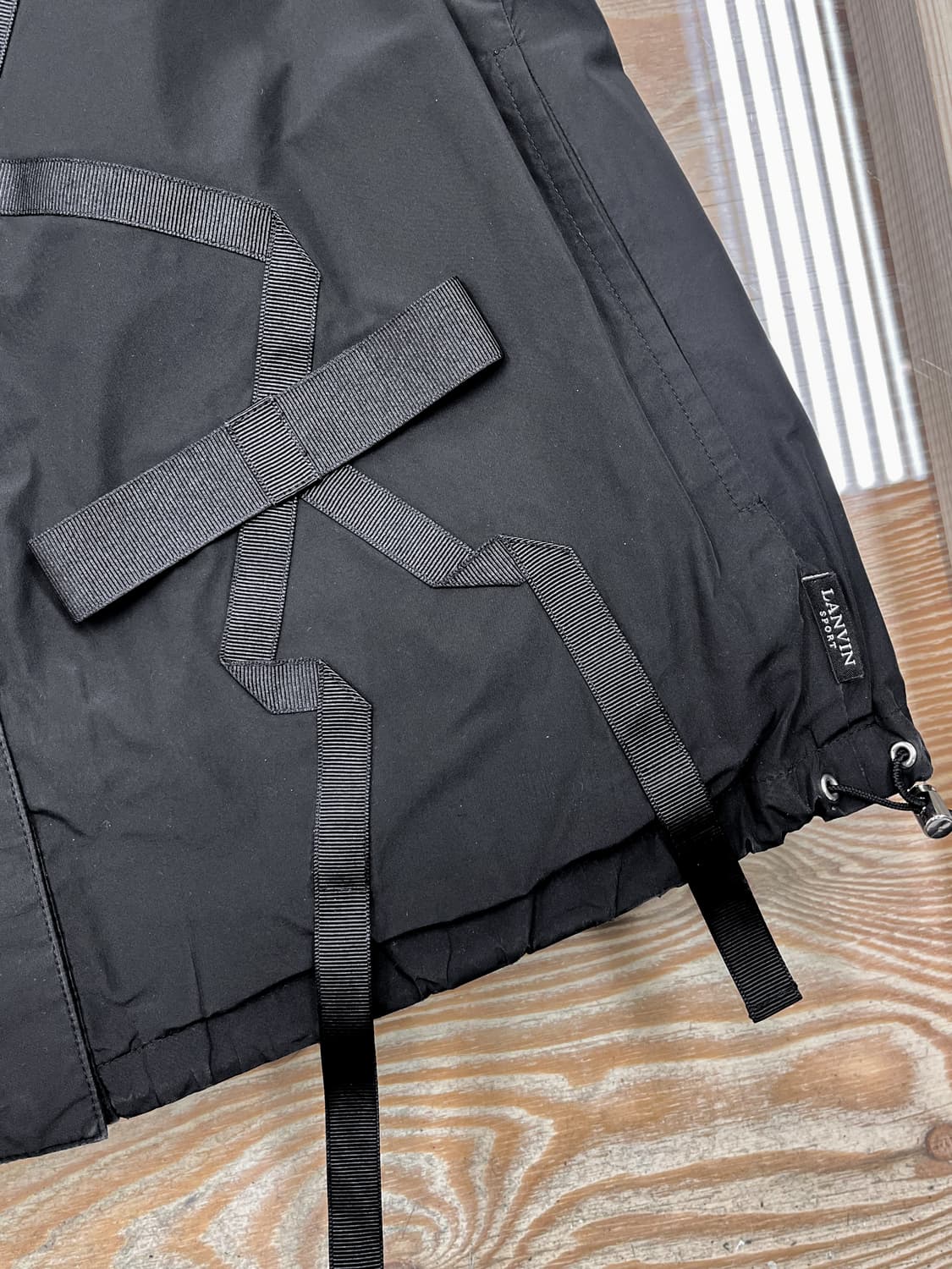 랑방 스포츠 리본 디테일 폴리 집 베스트 상품이미지5