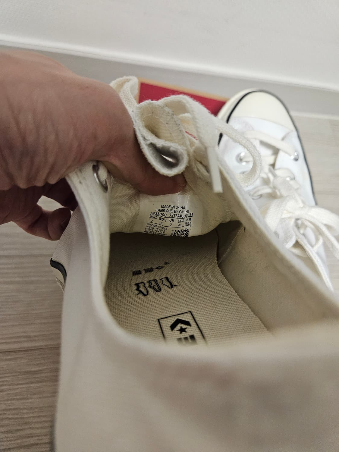 (255) 컨버스 척70 블랙 핀스트라이프 화이트 (A02306C) 상품이미지6