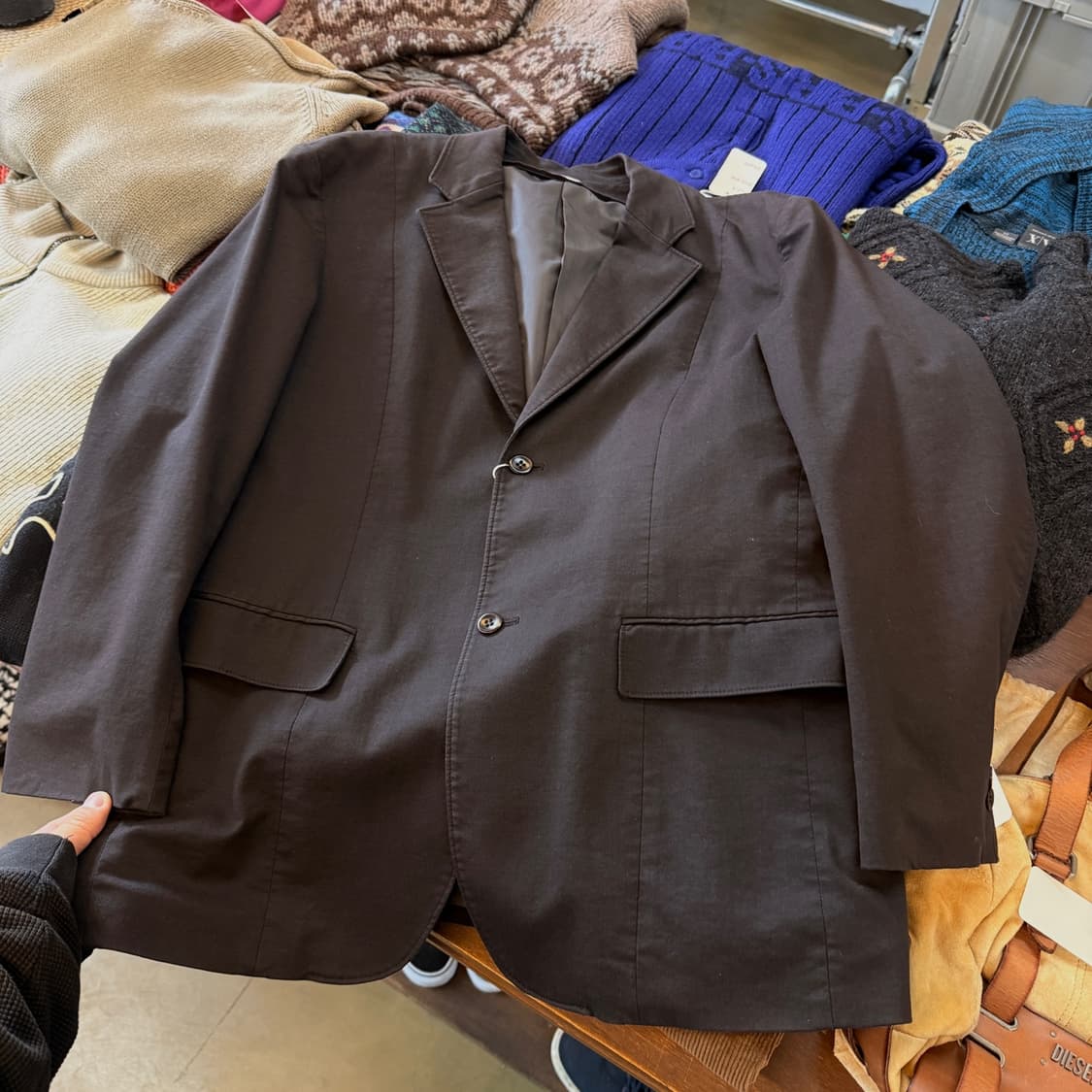 CP COMPANY 씨피컴퍼니 블랙 브라운 페이딩 블레이저 자켓 M L 상품이미지1