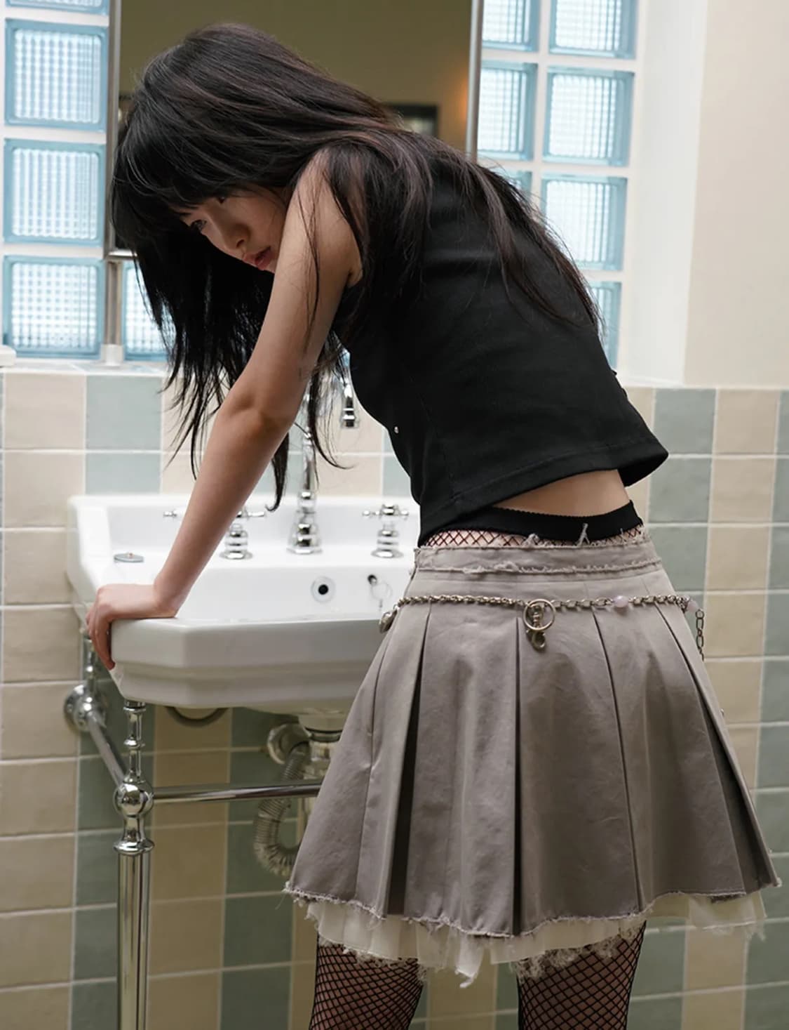 IRREGULAR CUT OFF SKIRT IN 상품이미지1
