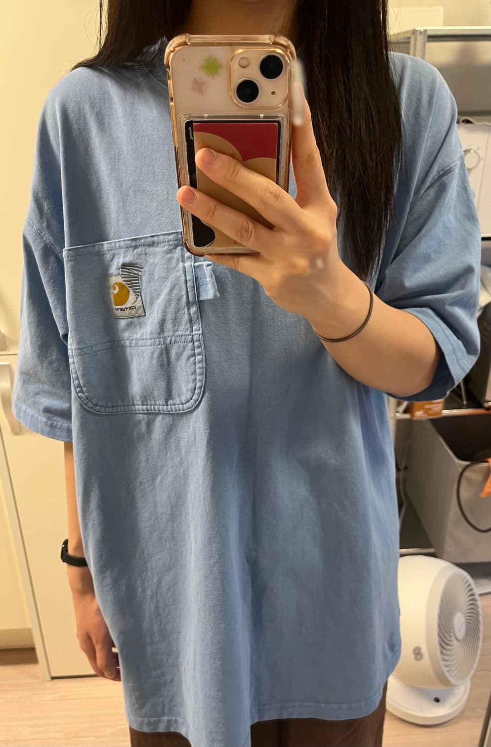 칼하트 블루 포켓 반팔티 상품이미지1