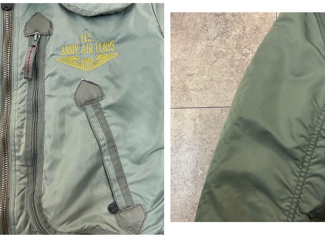 엑스톤즈 밀리터리 ma1 봄버 항공 점퍼 카키 M #csz2036 상품이미지5