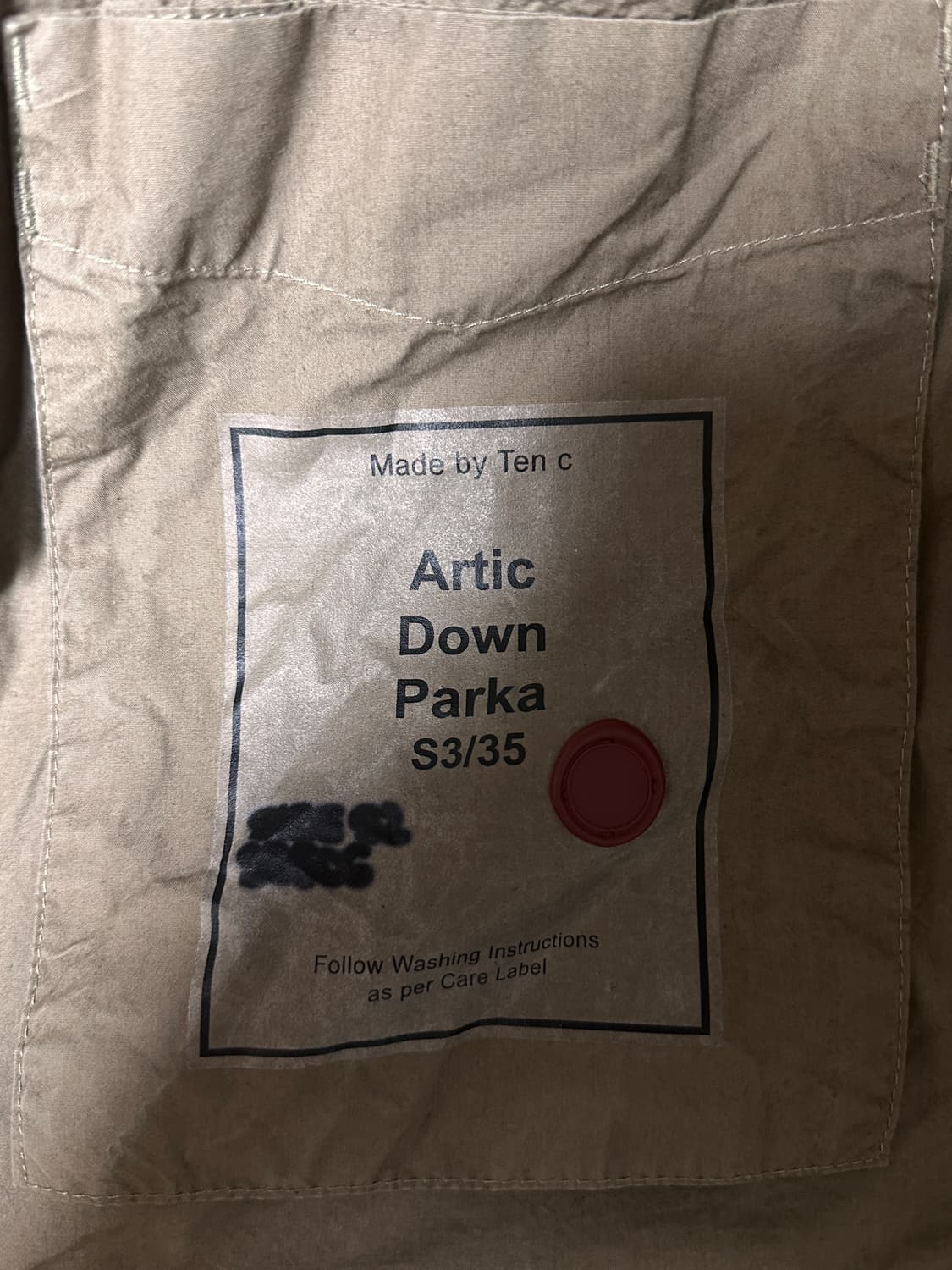 Ten c 텐씨 아틱 다운 파카 블랙 52사이즈 상품이미지4