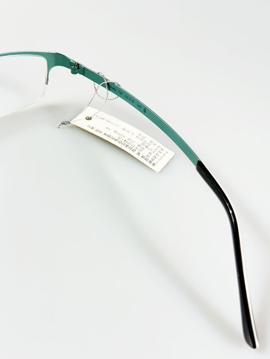 DOMOLU 다크그린 메탈 반무테 스퀘어 빈티지 안경 상품이미지6