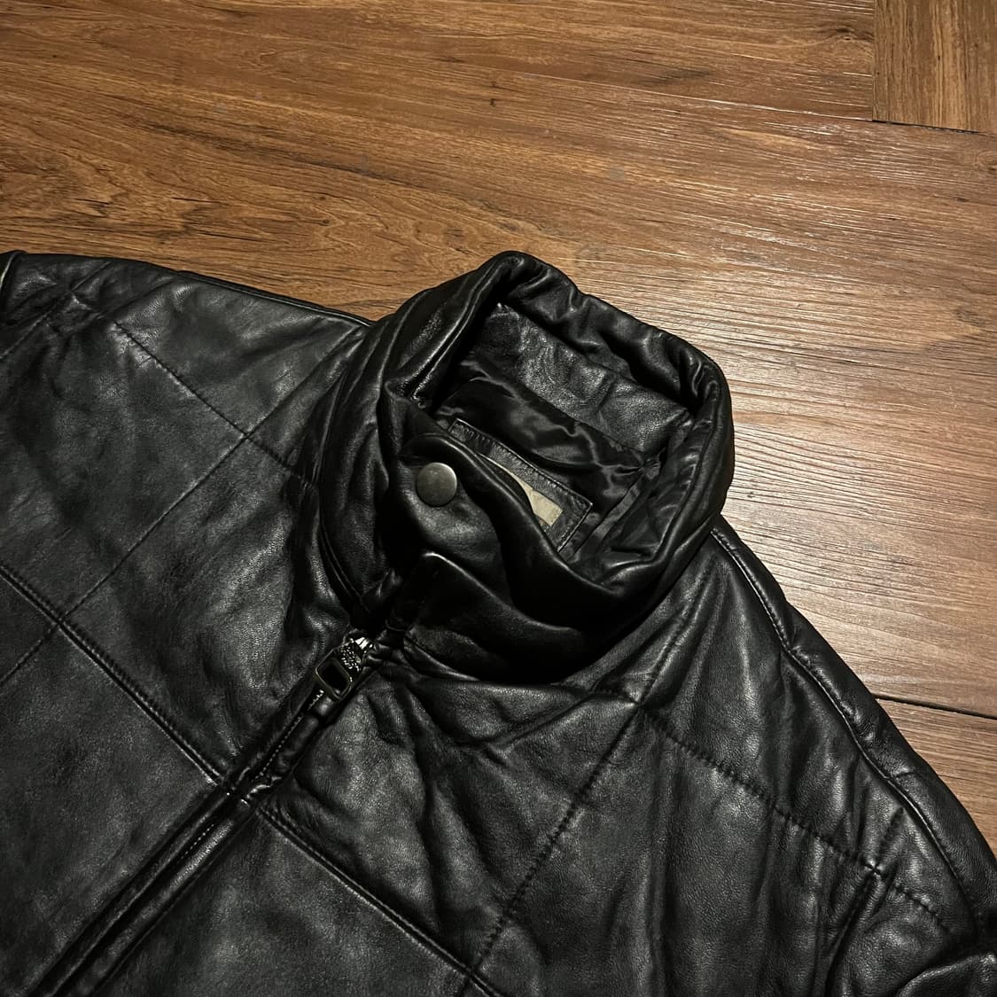 Lambskin Black Padded Jacket XL 상품이미지3