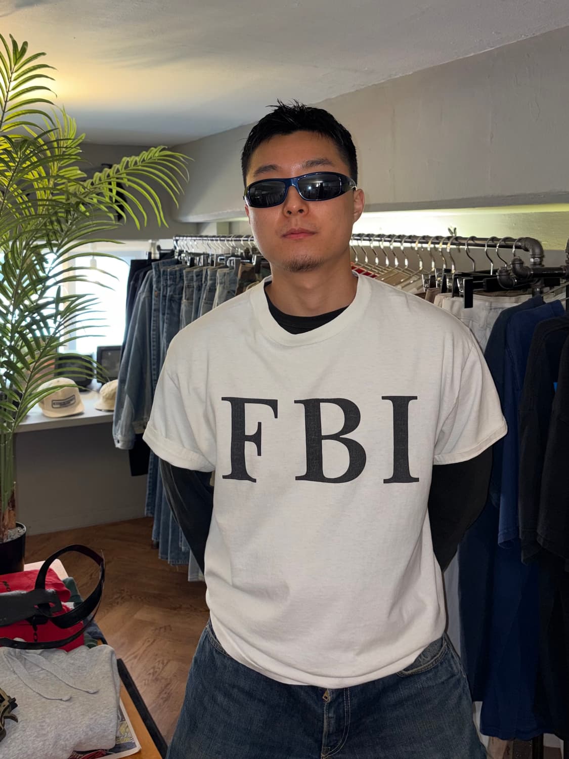 90-00’s FBI American culture parody T-sh 상품이미지2