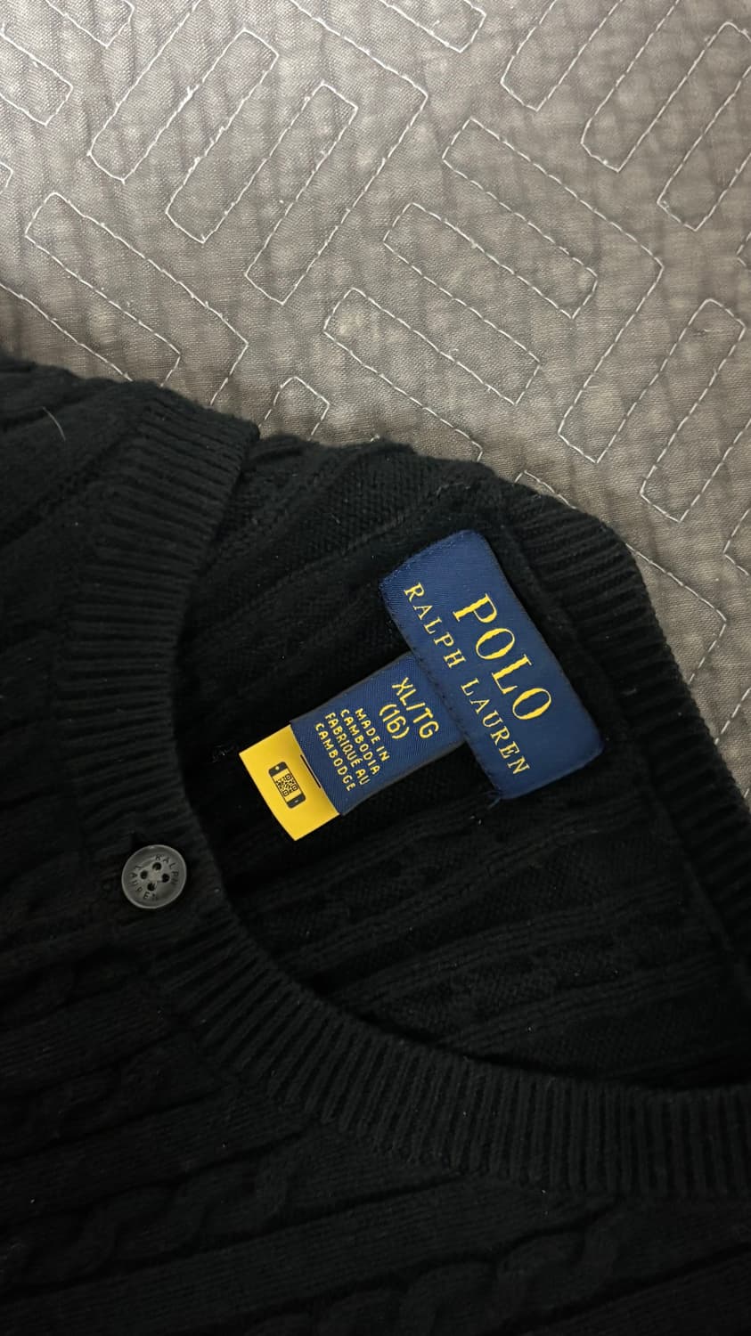 폴로 걸즈 가디건 블랙 xl 상품이미지3