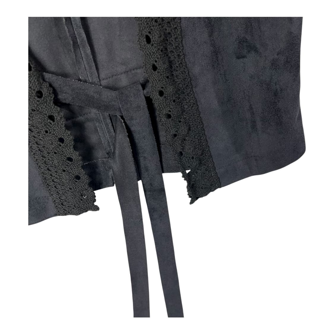 [JPN] 빈티지 크로쉐 레이어드 스웨이드 베스트 상품이미지4