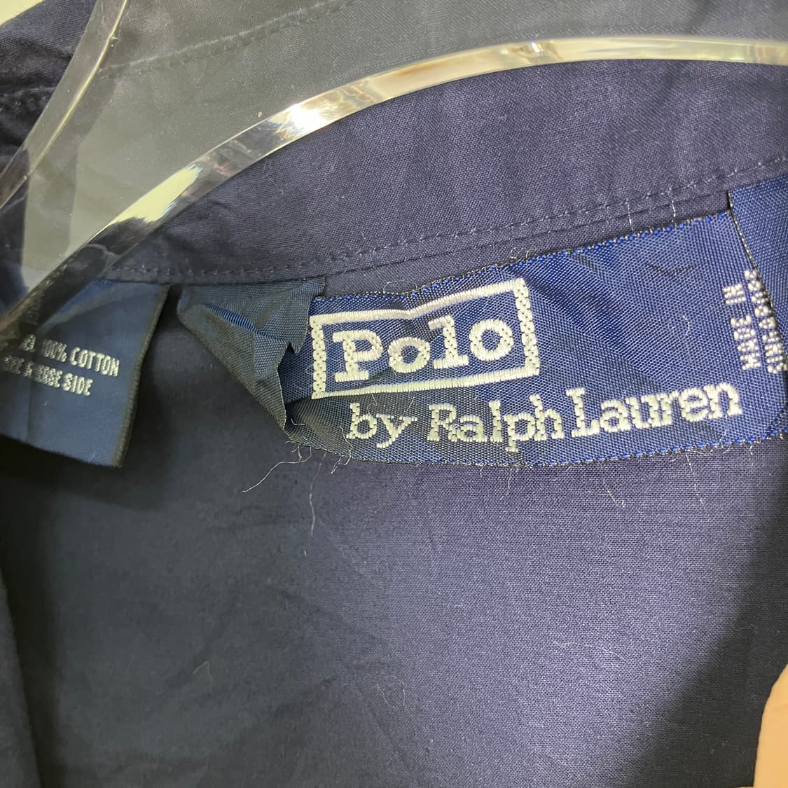 90's 폴로 랄프로렌 네이비 코튼 스윙탑 자켓 L 상품이미지3