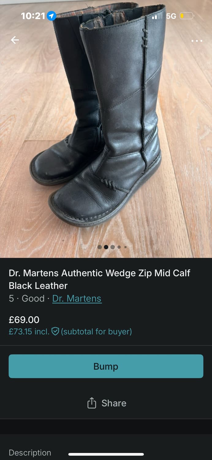 Dr. Martens Authentic Wedge Zip Mid Calf 상품이미지7