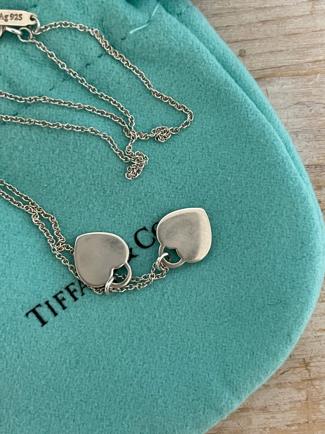 티파니 더블하트 핑크 목걸이 상품이미지5