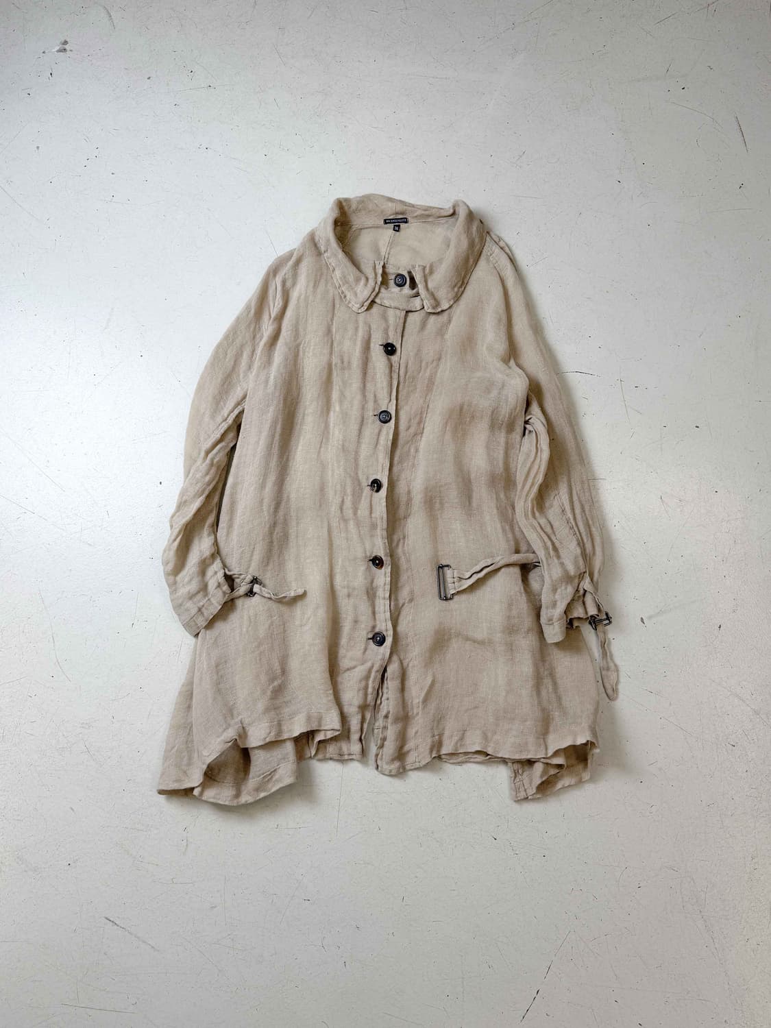 00s Linen drape coat  상품이미지1