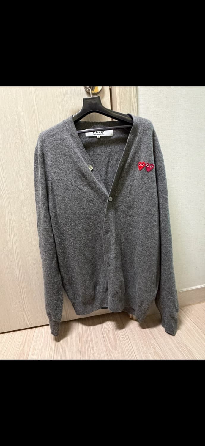 꼼데가르송 더블와펜 그레이 가디건 XL 상품이미지1