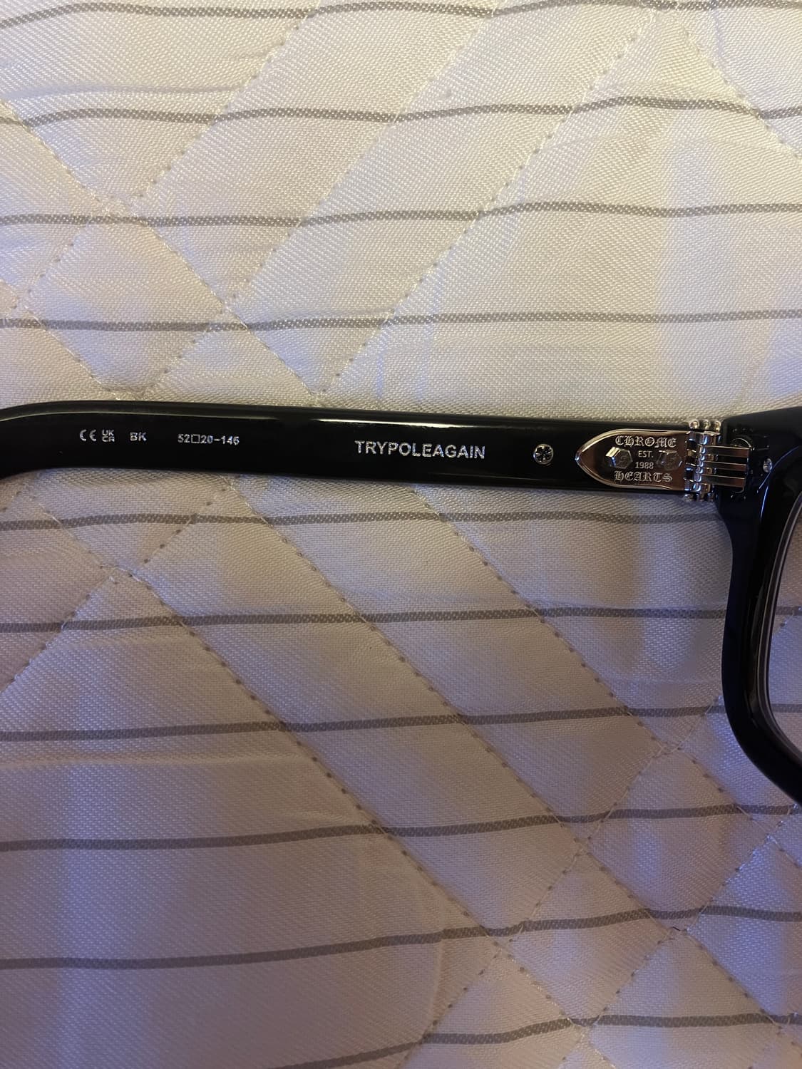 크롬하츠 26SS 트라이폴어게인 안경 유광 블랙/실버 상품이미지4