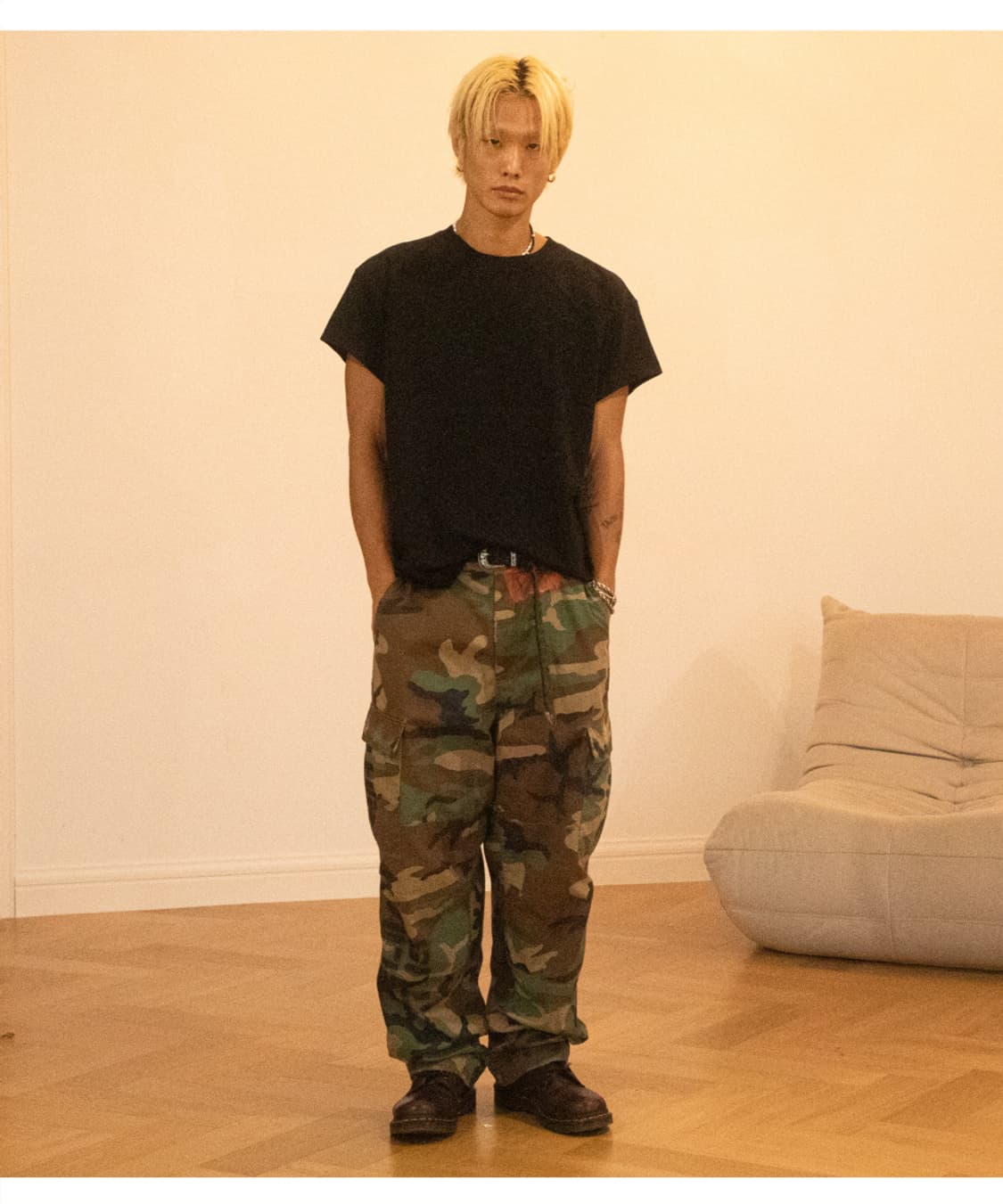 M 게더레이지 카모플라주 프린티드 카고팬츠 상품이미지3