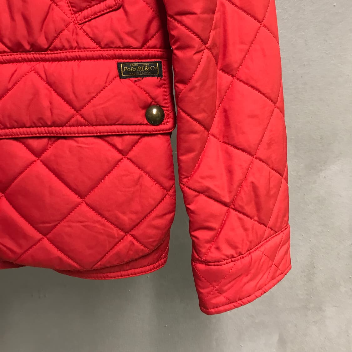 폴로 랄프로렌 퀄팅 자켓 레드 S(W) 상품이미지4