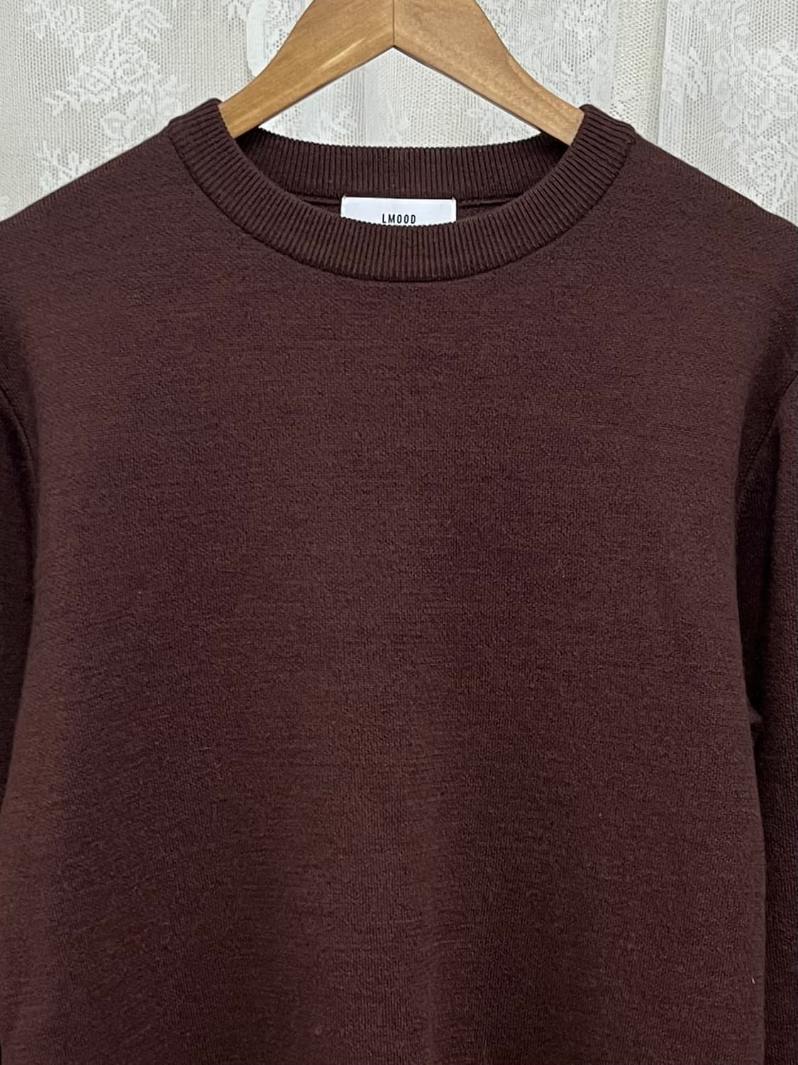 46) 엘무드 화란 세미오버 니트 브라운 상품이미지3