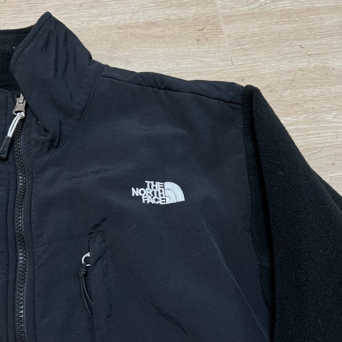 노스페이스 배색 플리스 후리스 집업자켓 [블랙] M/95 상품이미지4