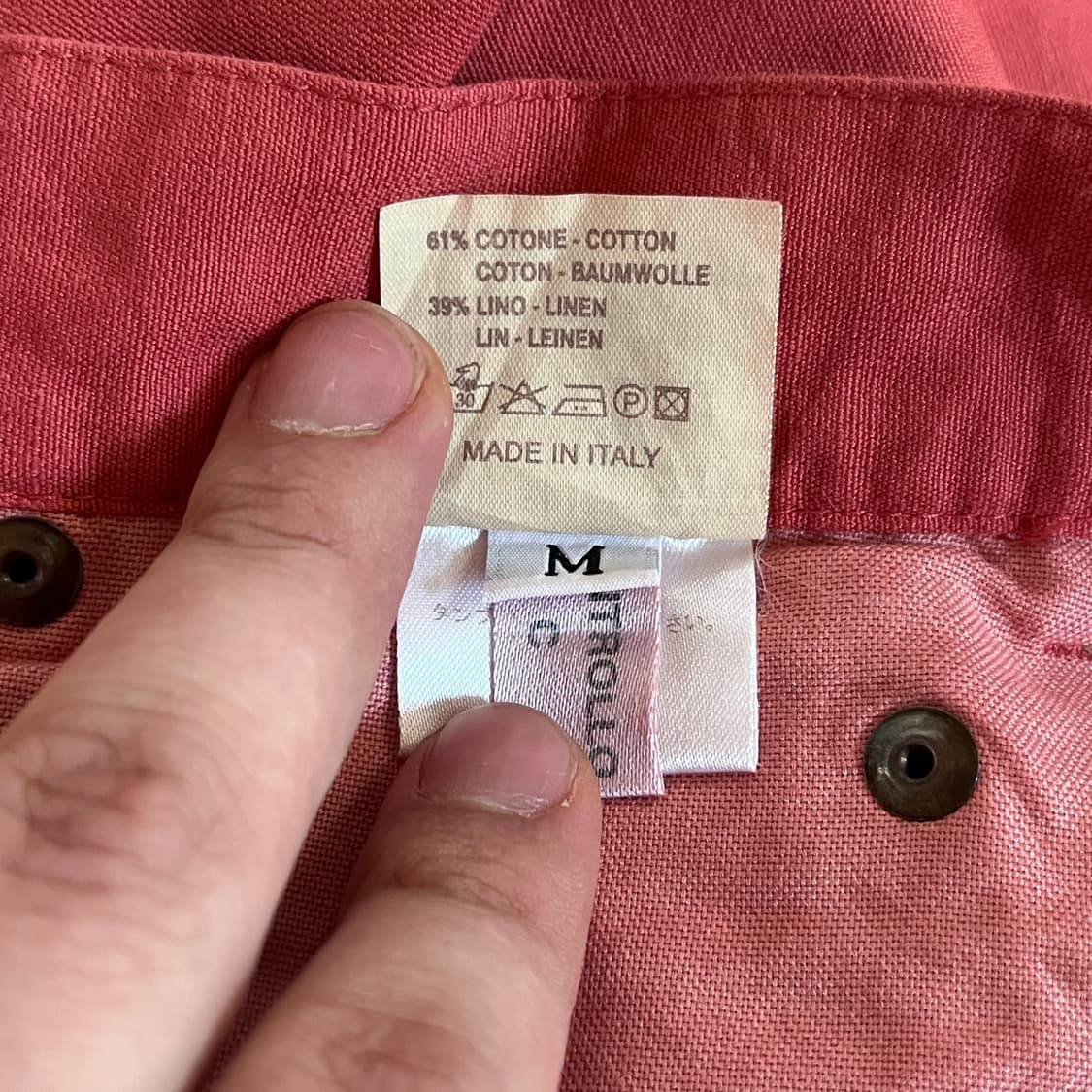 Brunello Cucinelli 코튼 린넨 혼방 팬츠 IT46/ 코랄 상품이미지9