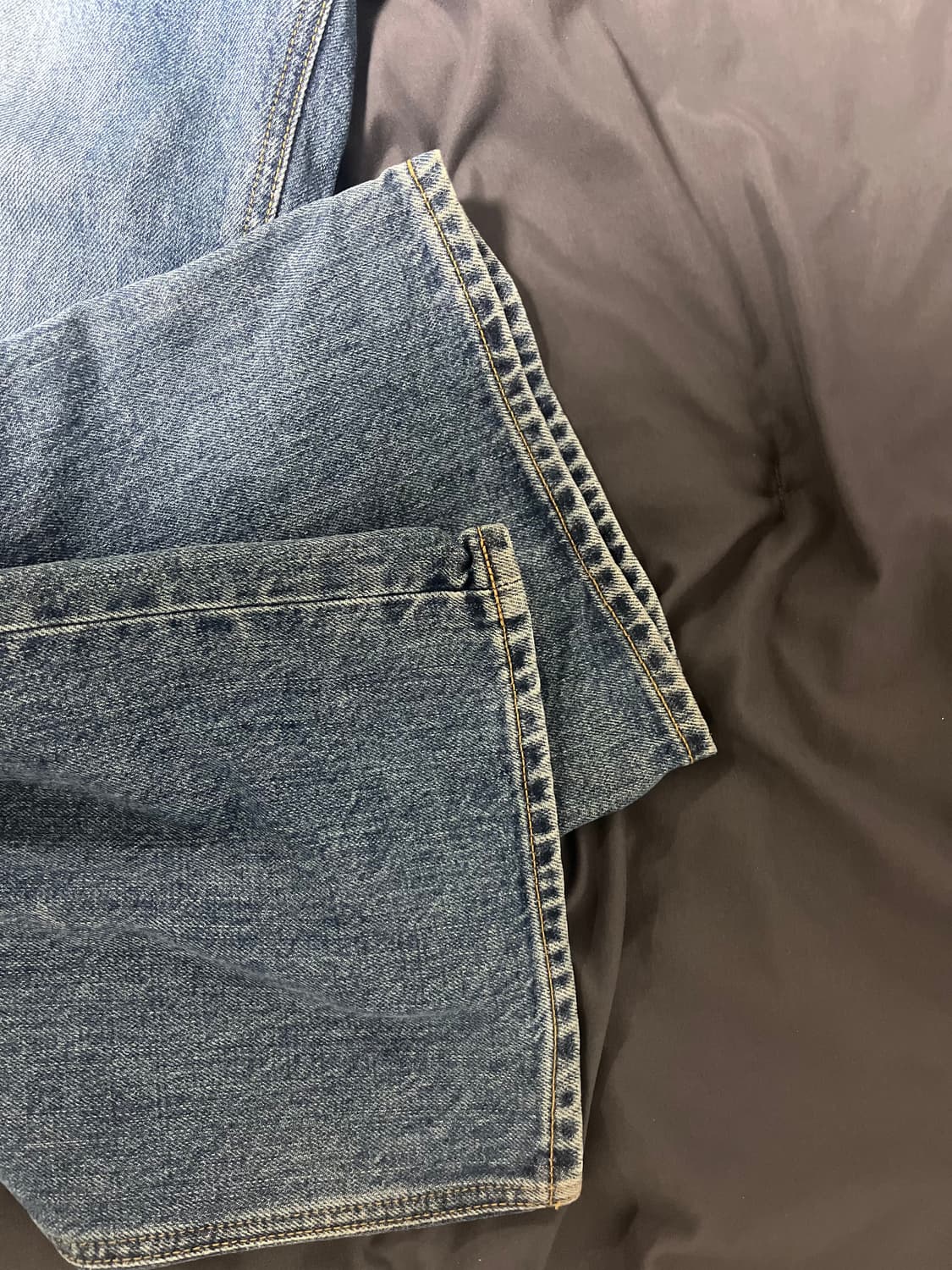 Youth 와이드 데님 long mid blue 상품이미지4